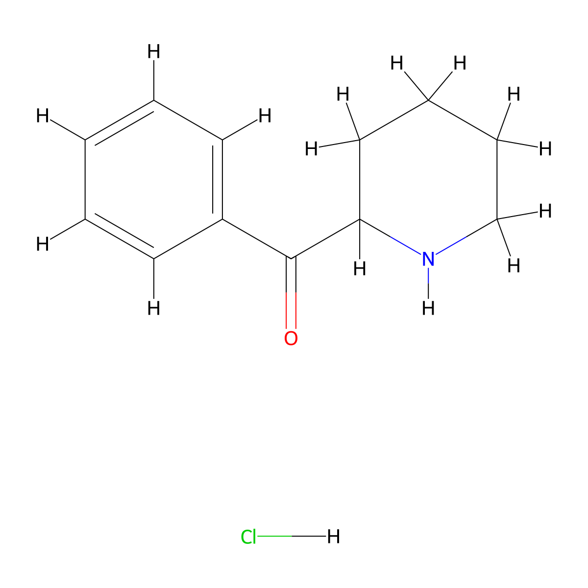 2-Benzoylpiperidine hydrochloride molecular structure, CAS 138371-65-0