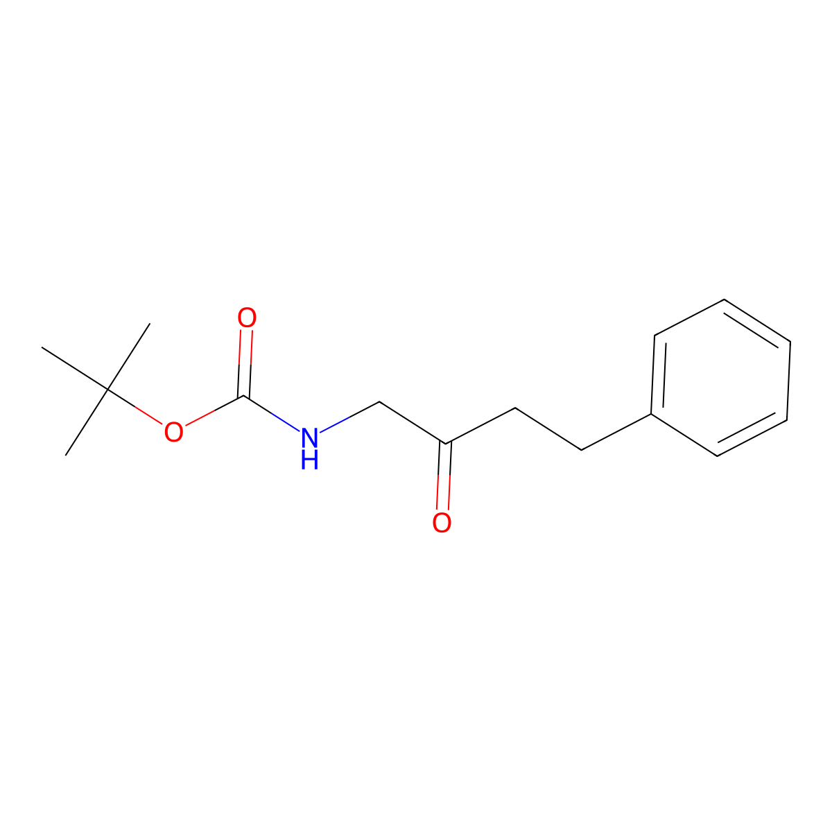 tert-butyl N-(2-oxo-4-phenylbutyl)carbamate molecular structure, CAS 138371-68-3