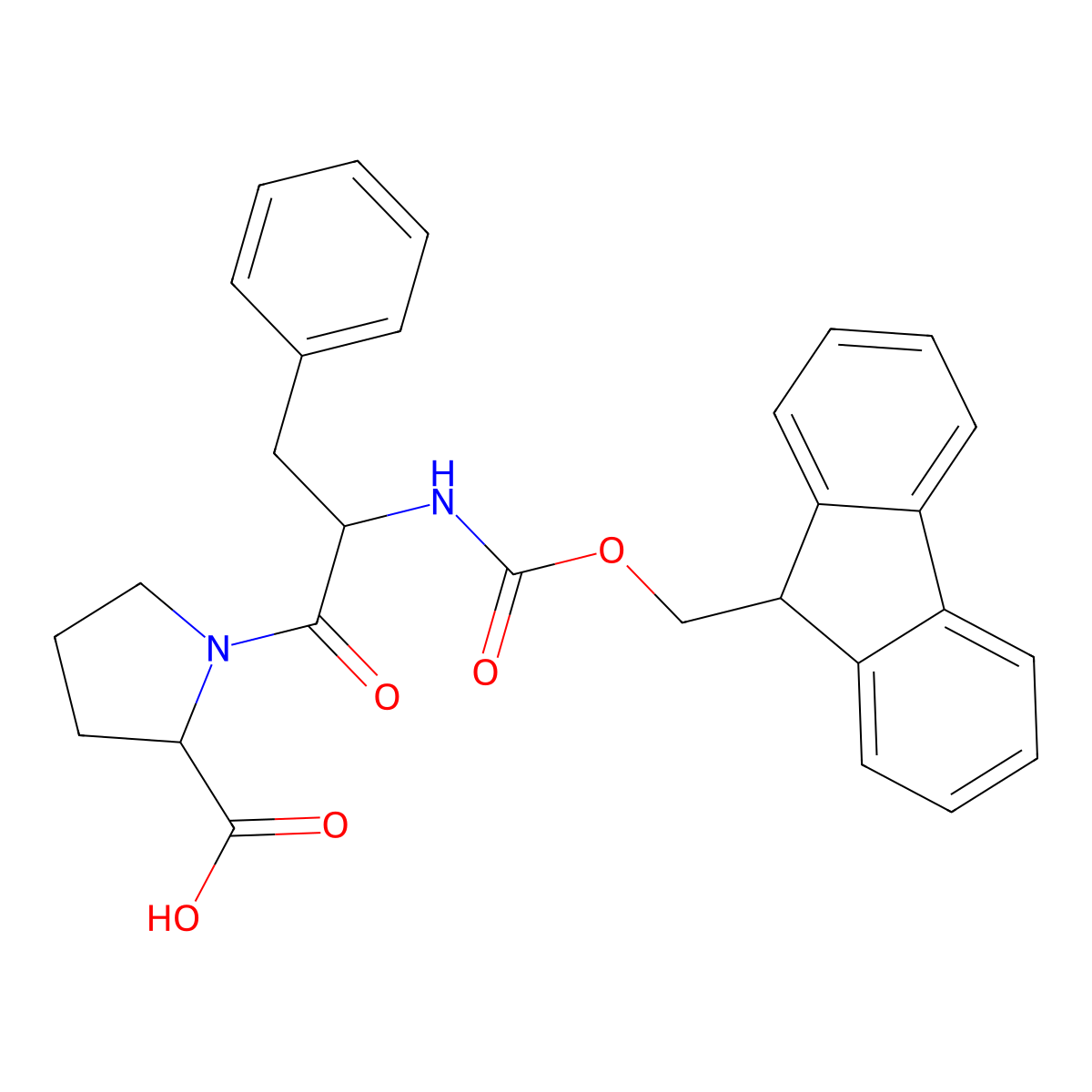 Fmoc-Phe-Pro-OH molecular structure, CAS 138372-76-6
