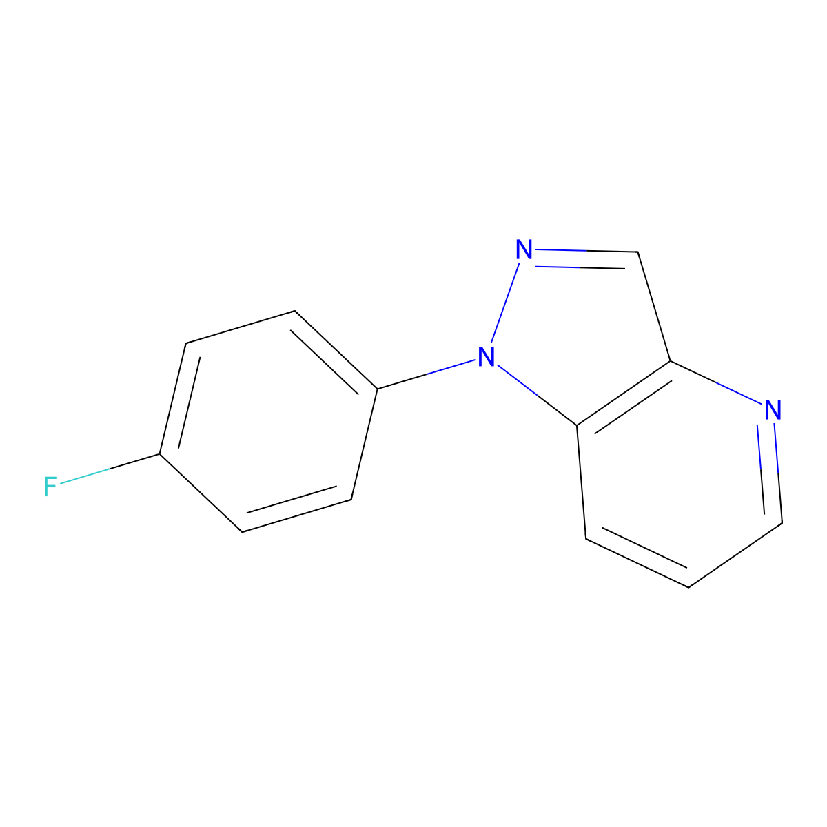 1-(4-fluorophenyl)-1H-pyrazolo[4,3-b]pyridine molecular structure, CAS 1383734-82-4