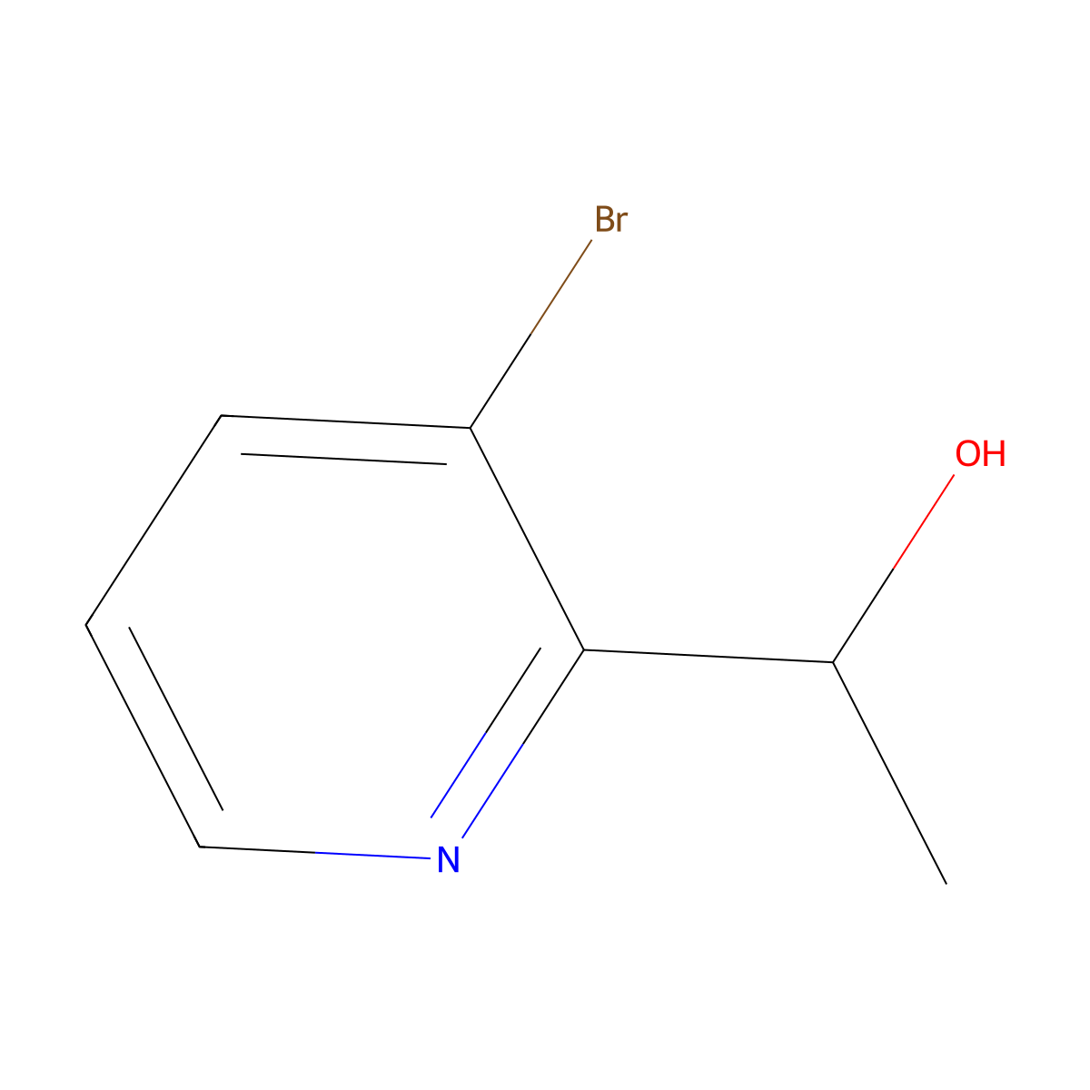 1-(3-Bromopyridin-2-yl)ethanol molecular structure, CAS 1383734-83-5