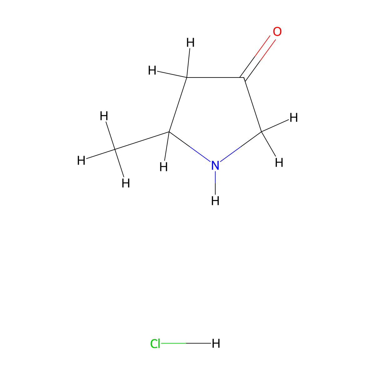 5-Methylpyrrolidin-3-one hydrochloride molecular structure, CAS 1383734-93-7