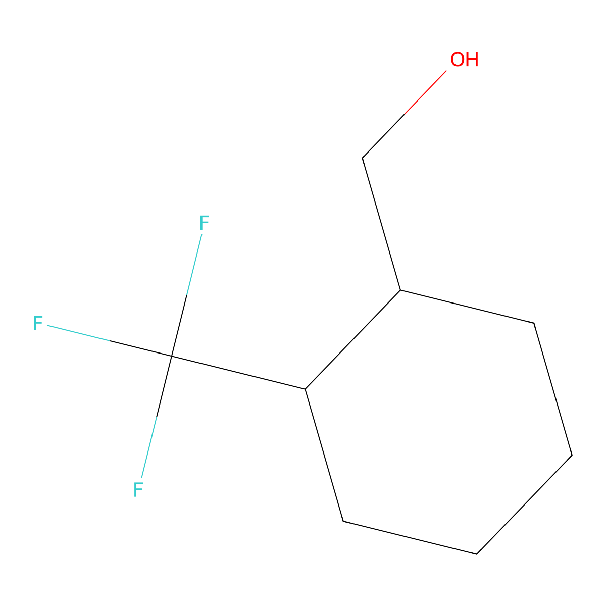 ((trans)-2-(Trifluoromethyl)cyclohexyl)methanol molecular structure, CAS 1383740-07-5