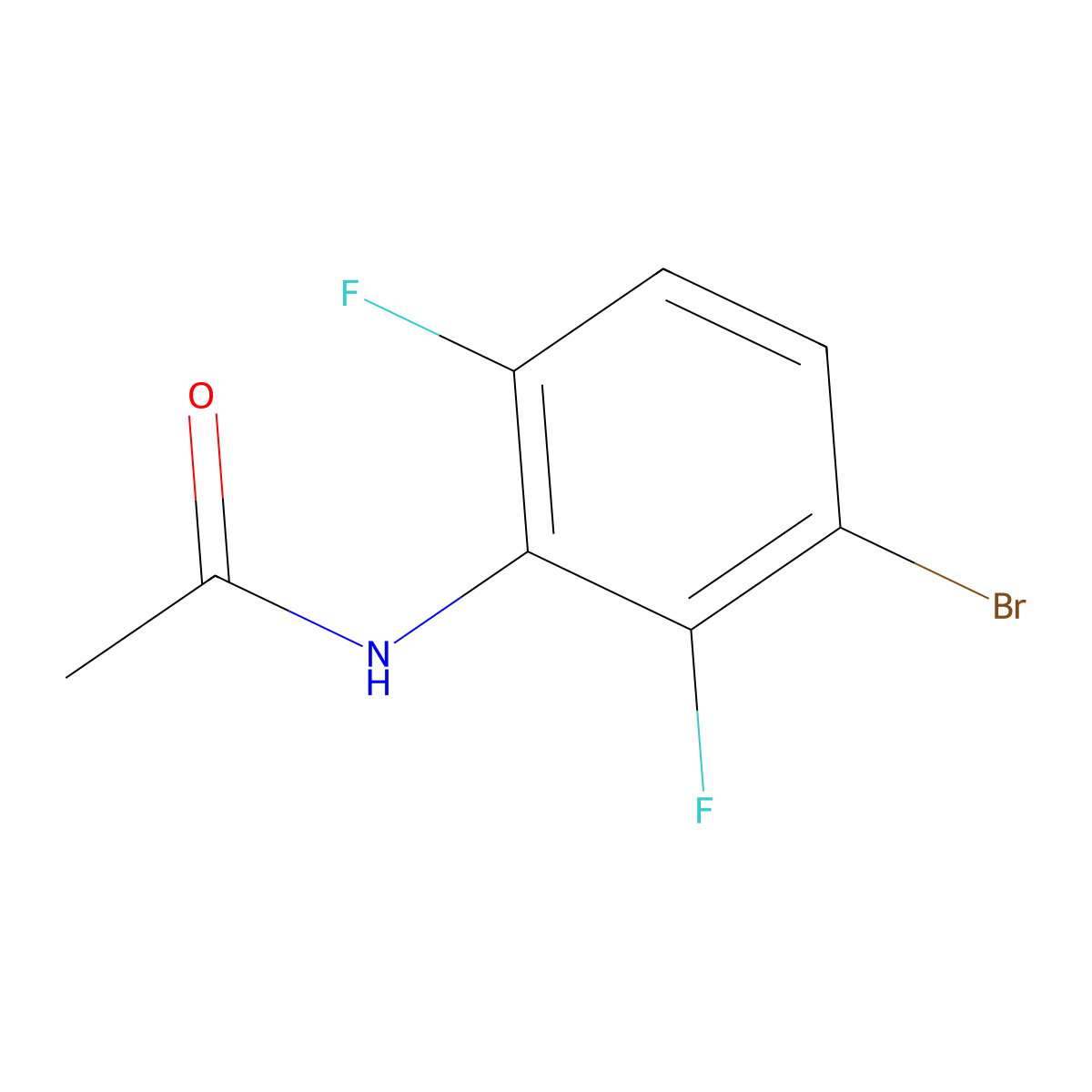 N-(3-bromo-2,6-difluorophenyl)acetamide molecular structure, CAS 1383745-09-2
