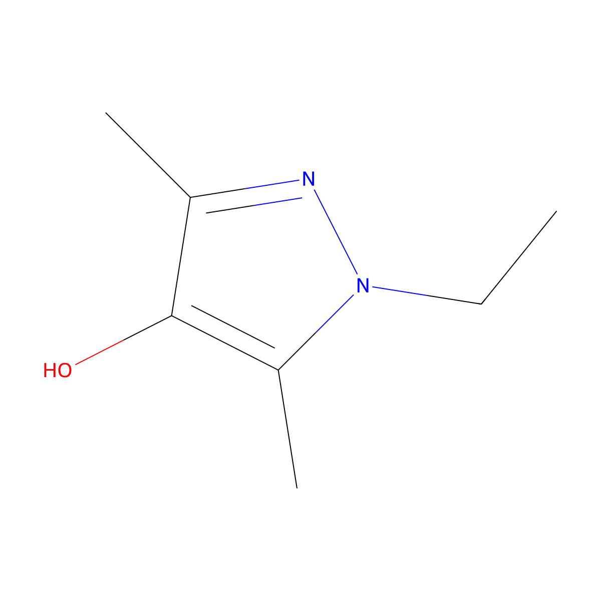 1-ethyl-3,5-dimethyl-1H-pyrazol-4-ol molecular structure, CAS 1383747-15-6