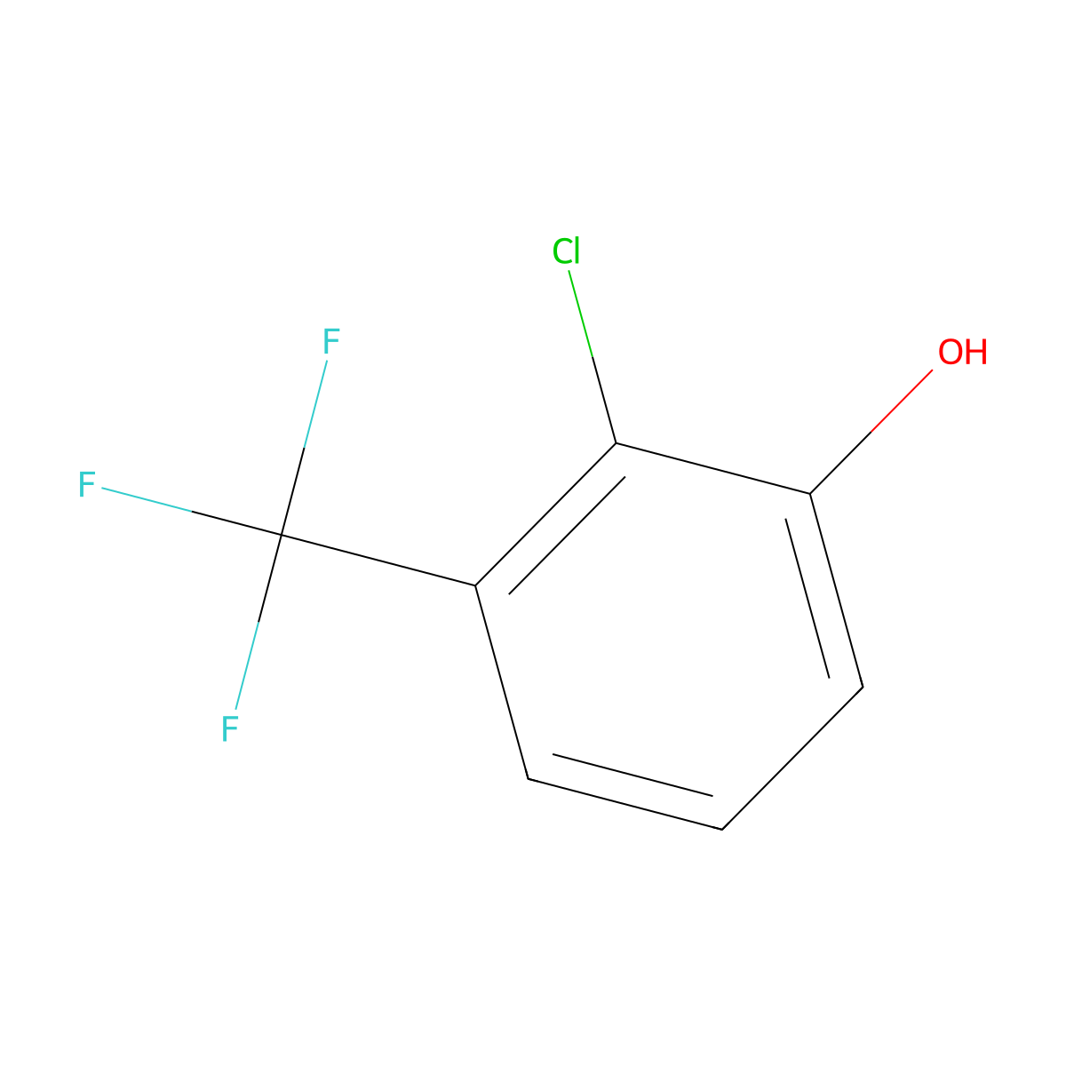2-Chloro-3-(trifluoromethyl)phenol molecular structure, CAS 138377-34-1