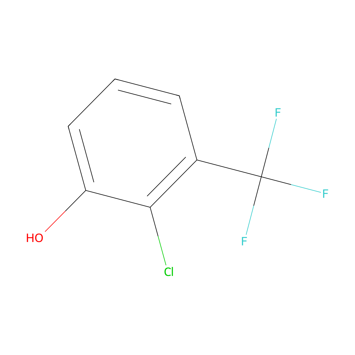 2-Chloro-3-(trifluoromethyl)phenol molecular structure, CAS 138377-34-1