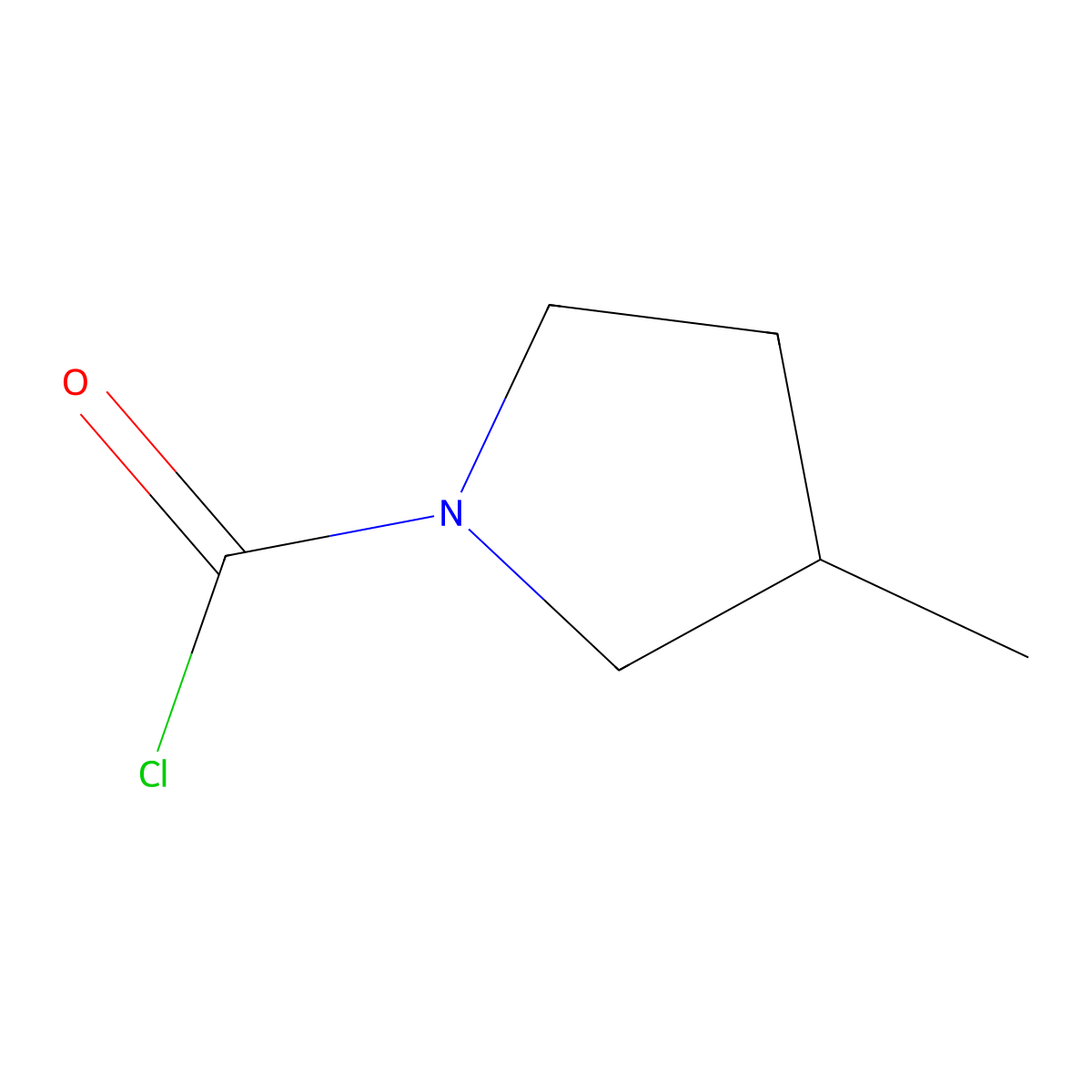3-Methylpyrrolidine-1-carbonyl chloride molecular structure, CAS 1383776-61-1
