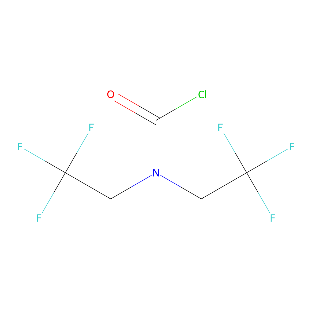 N,N-bis(2,2,2-trifluoroethyl)carbamoyl chloride molecular structure, CAS 1383776-76-8