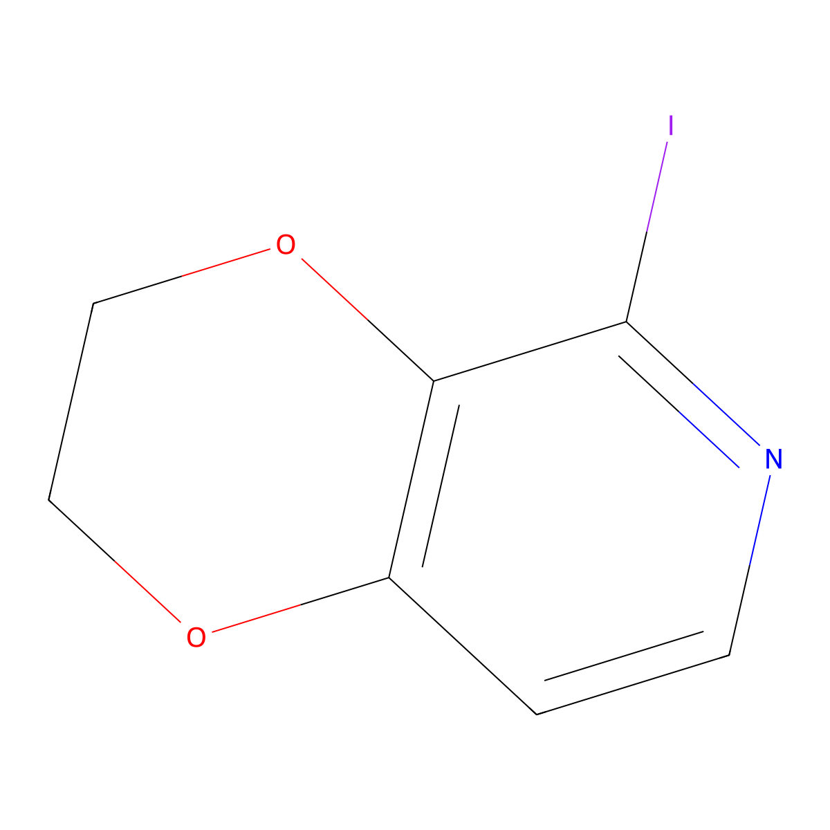 5-Iodo-2,3-dihydro-[1,4]dioxino[2,3-c]pyridine molecular structure, CAS 1383788-23-5