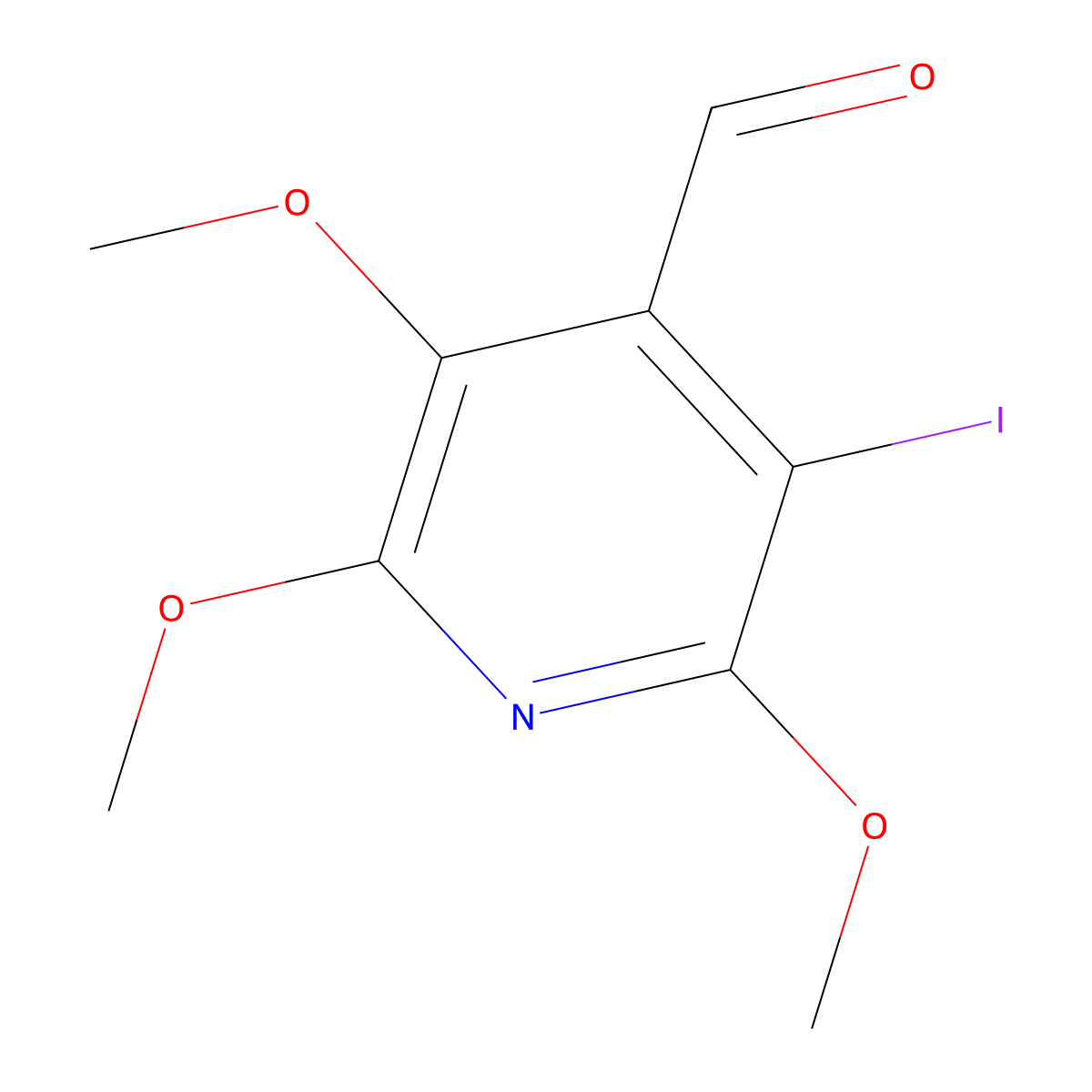 3-Iodo-2,5,6-trimethoxyisonicotinaldehyde molecular structure, CAS 1383788-27-9