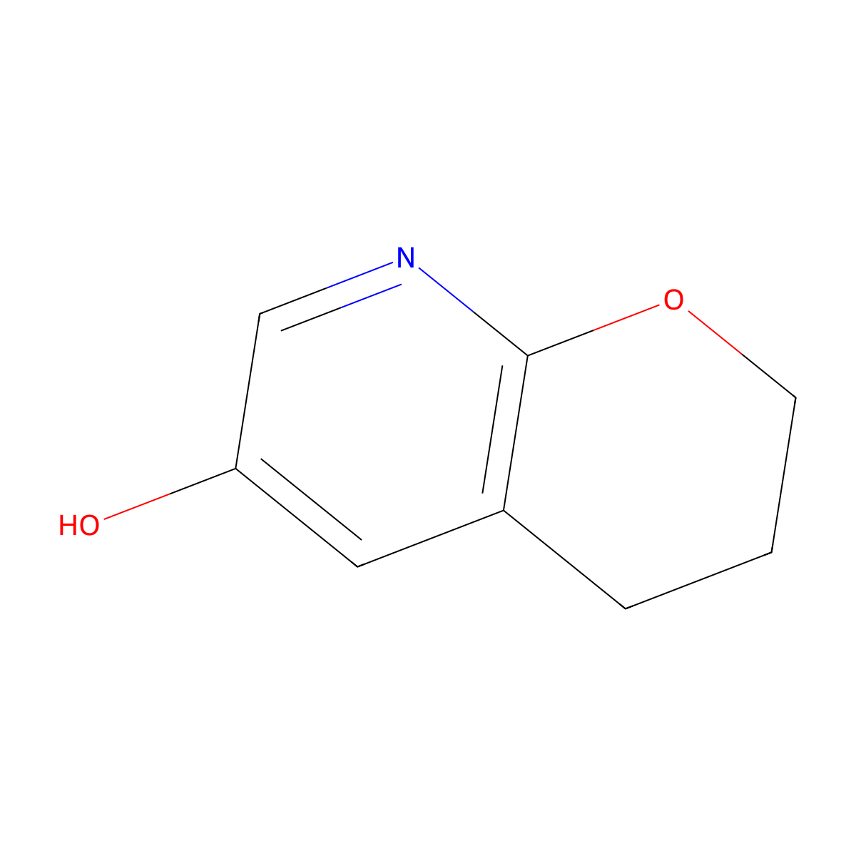 3,4-Dihydro-2H-pyrano[2,3-b]pyridin-6-ol molecular structure, CAS 1383788-36-0