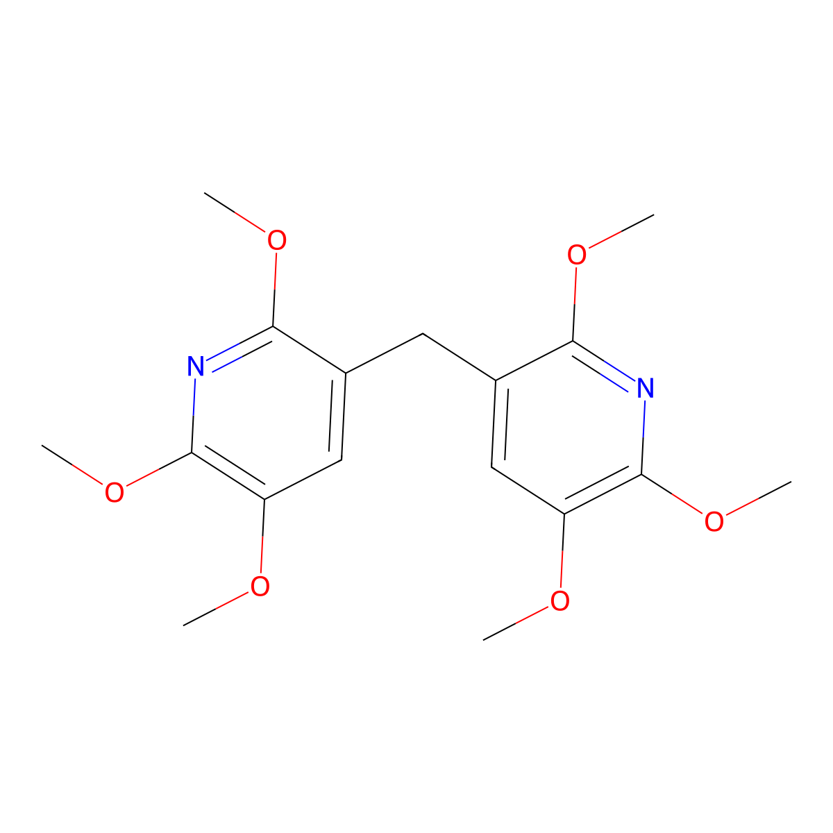 Bis(2,5,6-trimethoxypyridin-3-yl)methane molecular structure, CAS 1383788-37-1