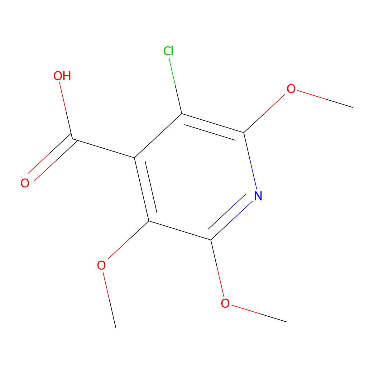 3-Chloro-2,5,6-trimethoxyisonicotinic acid molecular structure, CAS 1383789-11-4
