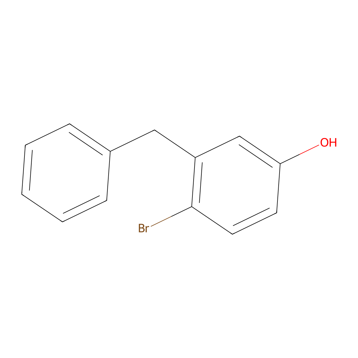 3-Benzyl-4-bromophenol molecular structure, CAS 1383790-49-5