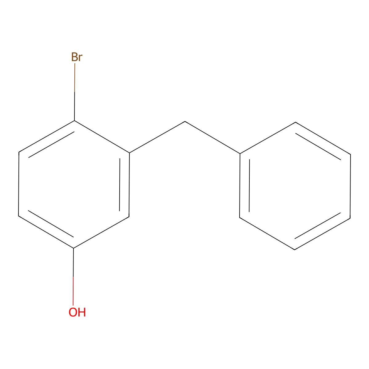 3-Benzyl-4-bromophenol molecular structure, CAS 1383790-49-5