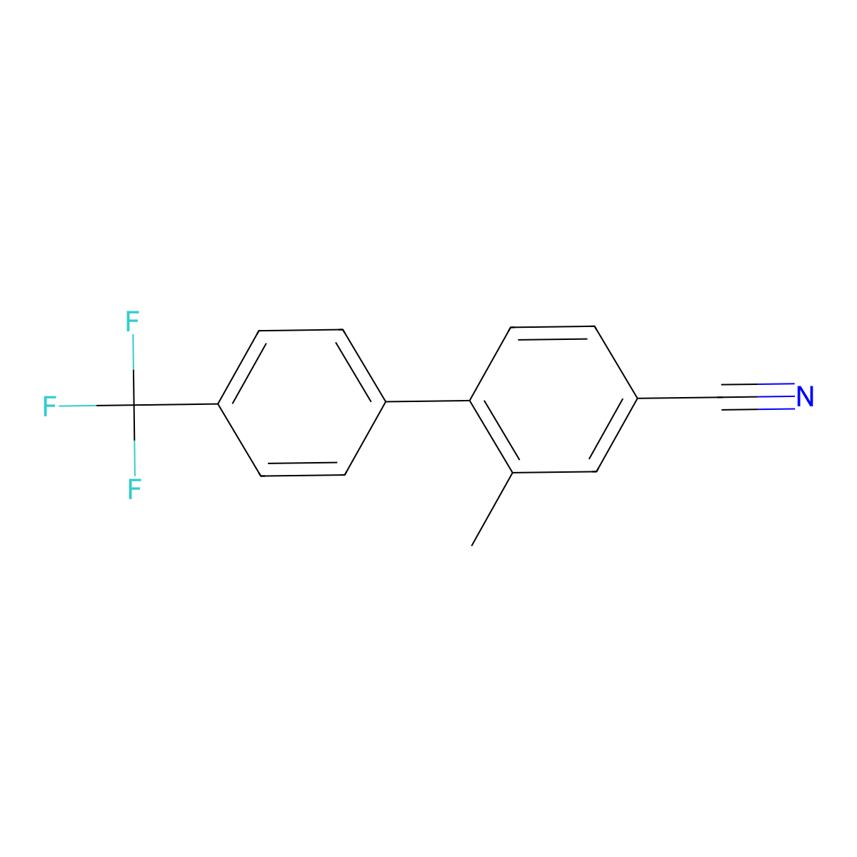2-Methyl-4'-(trifluoromethyl)biphenyl-4-carbonitrile molecular structure, CAS 1383798-19-3