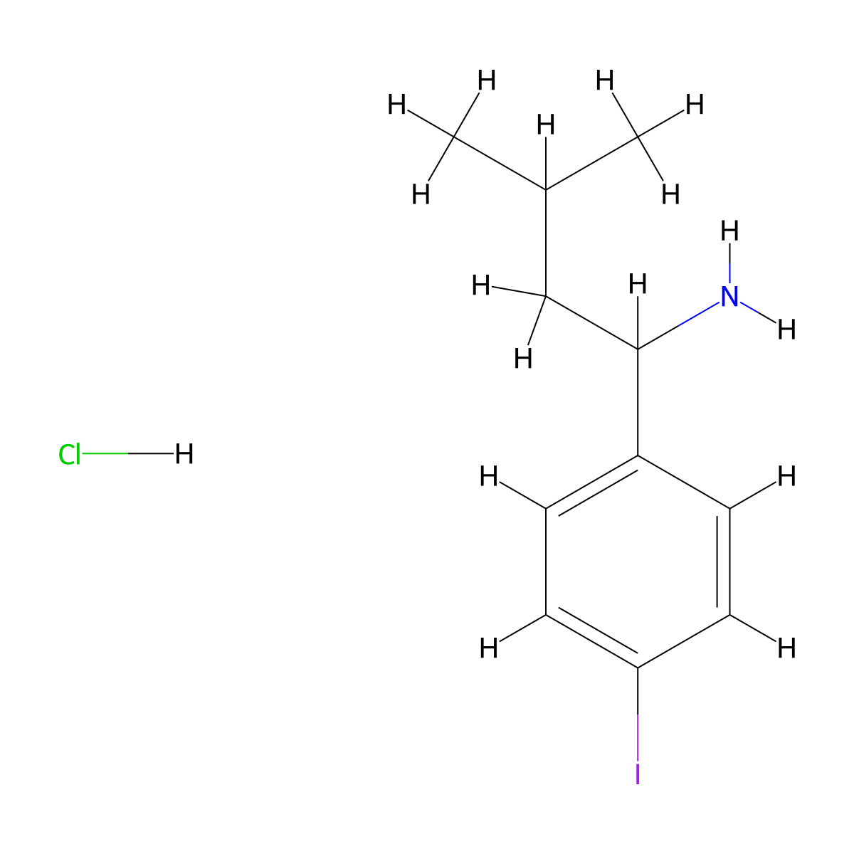1-(4-Iodophenyl)-3-methylbutan-1-amine hydrochloride molecular structure, CAS 1383798-66-0