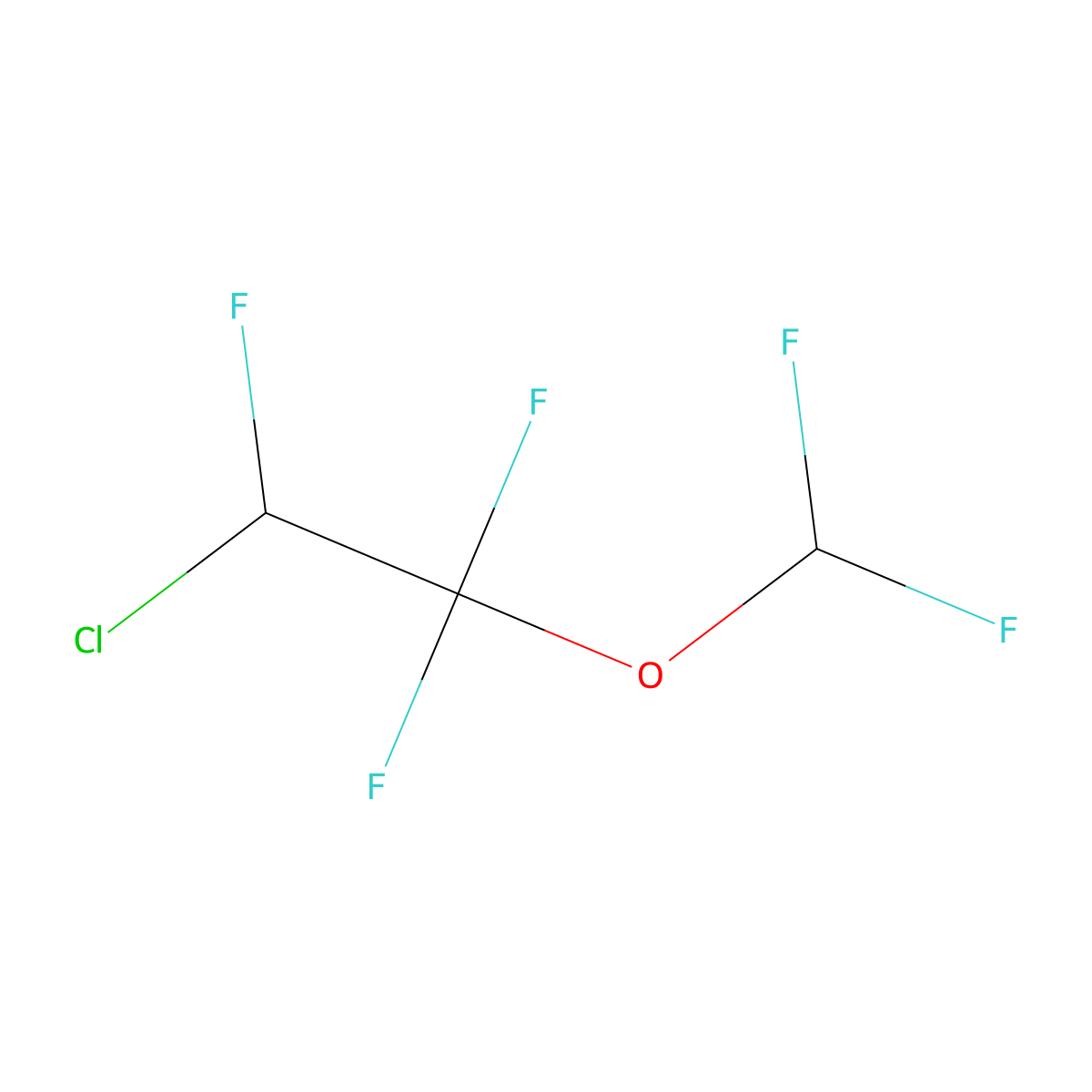 Enflurane molecular structure, CAS 13838-16-9
