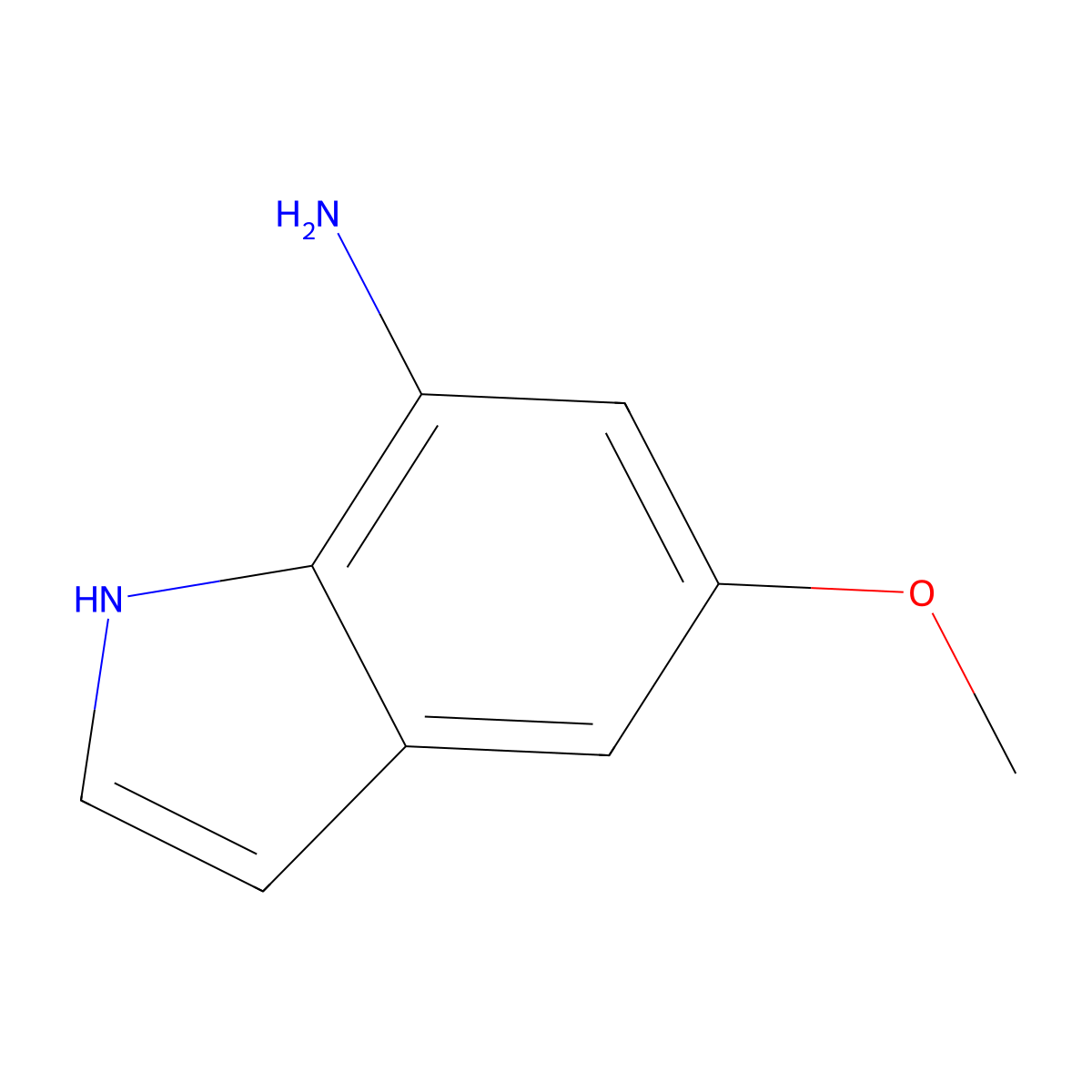 5-Methoxy-1H-indol-7-amine molecular structure, CAS 13838-47-6