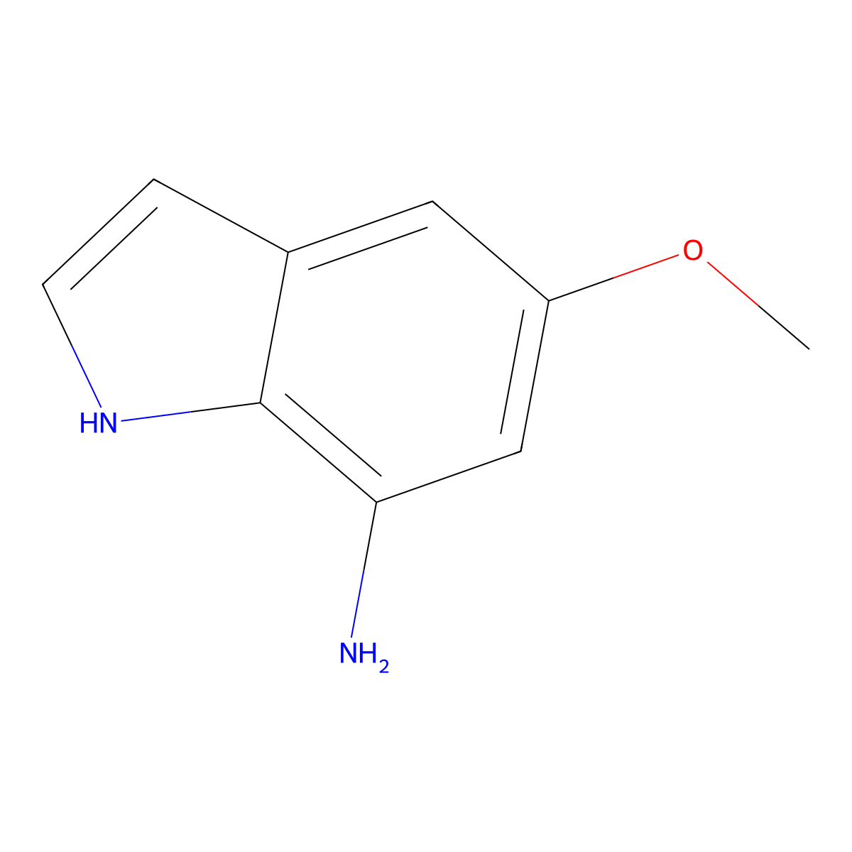 5-Methoxy-1H-indol-7-amine molecular structure, CAS 13838-47-6