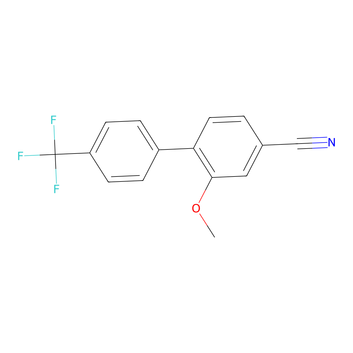 2-Methoxy-4'-(trifluoromethyl)biphenyl-4-carbonitrile molecular structure, CAS 1383803-31-3