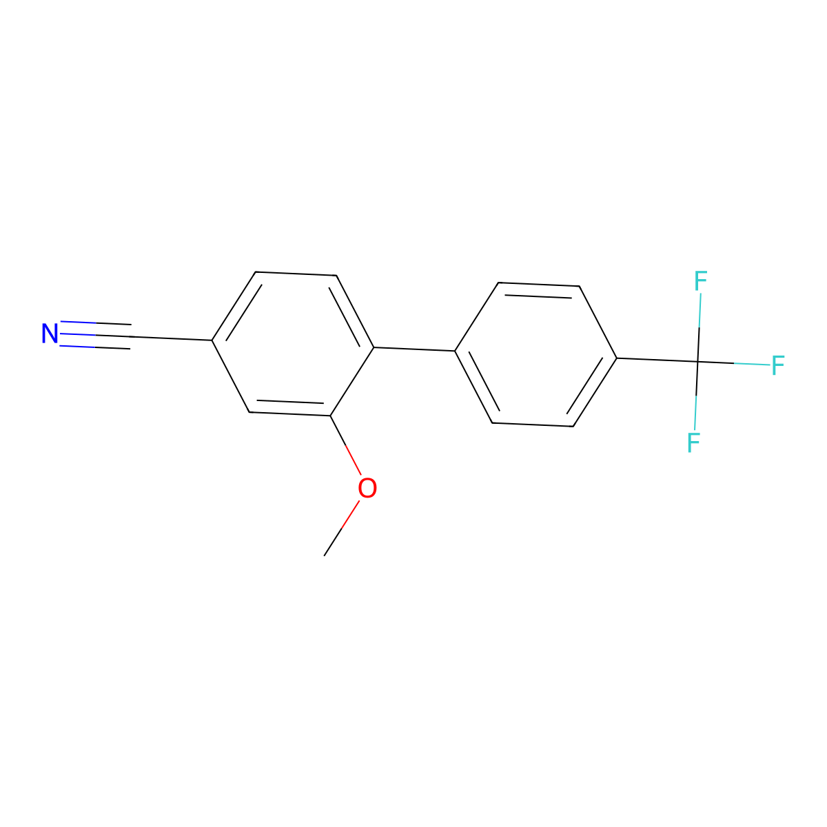 2-Methoxy-4'-(trifluoromethyl)biphenyl-4-carbonitrile molecular structure, CAS 1383803-31-3