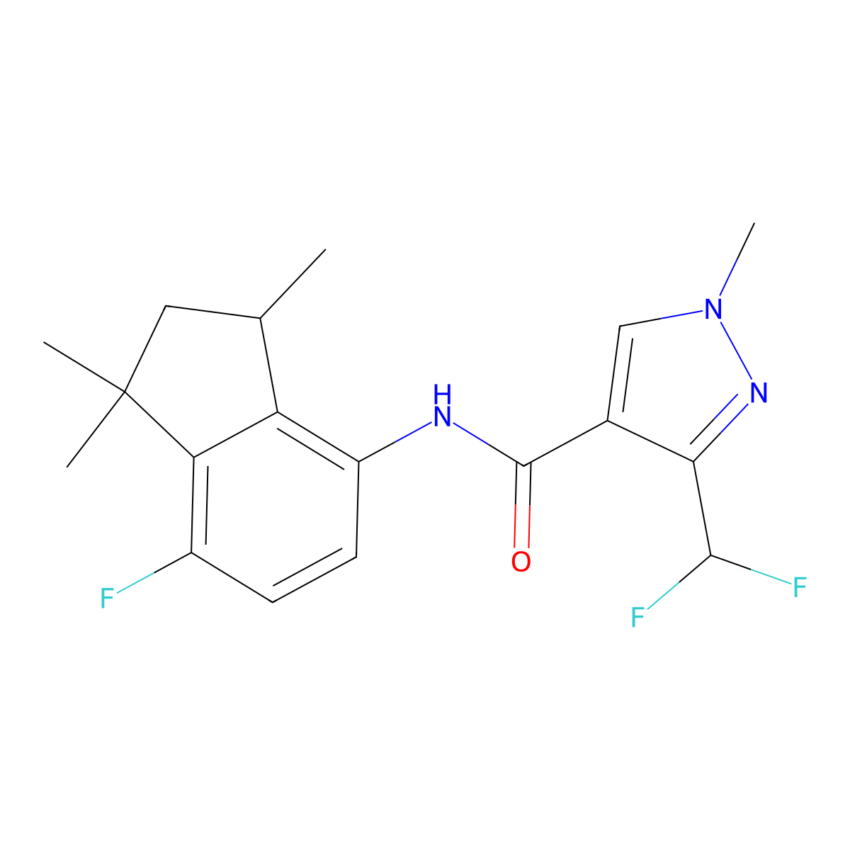 Fluindapyr molecular structure, CAS 1383809-87-7