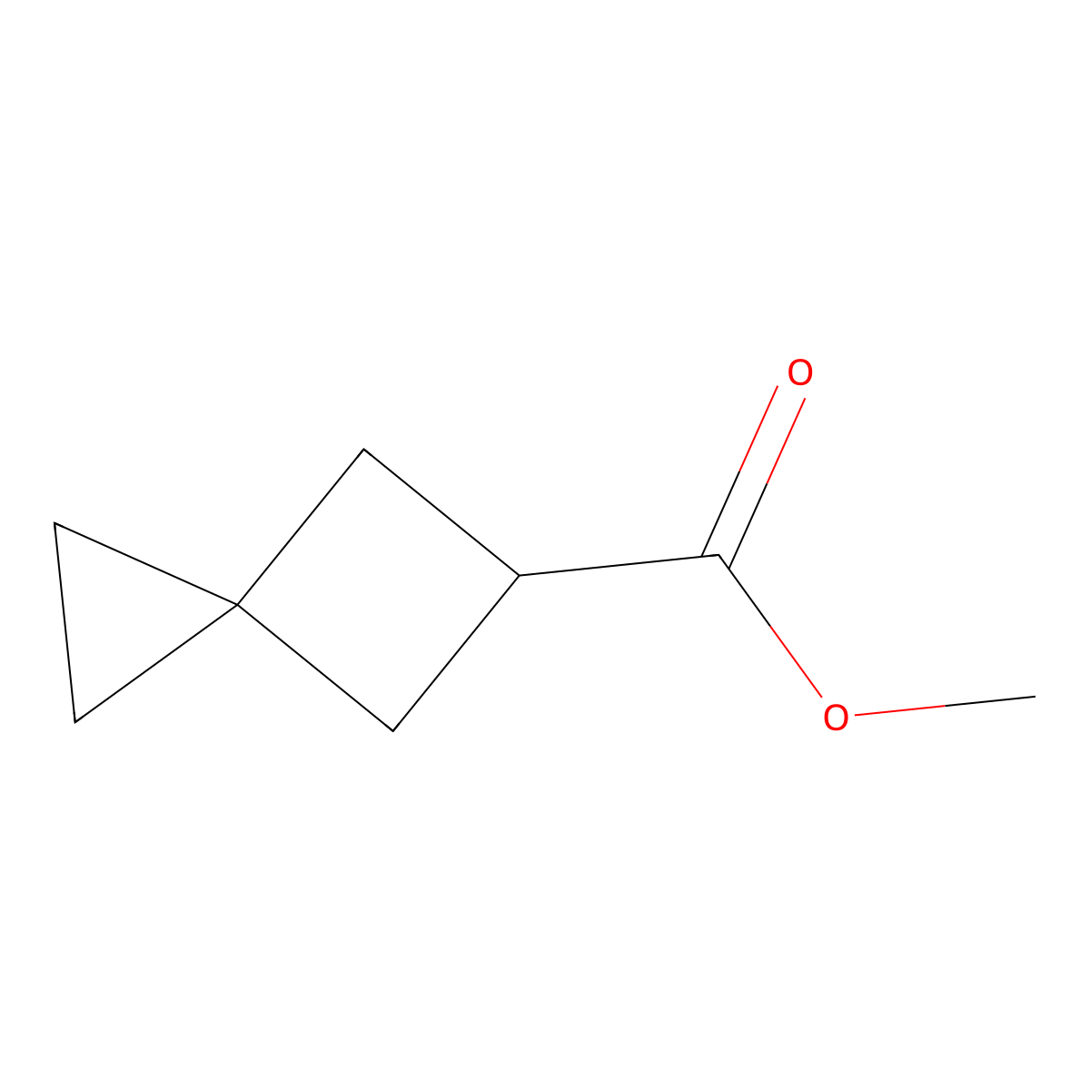Methyl spiro[2.3]hexane-5-carboxylate molecular structure, CAS 1383823-60-6