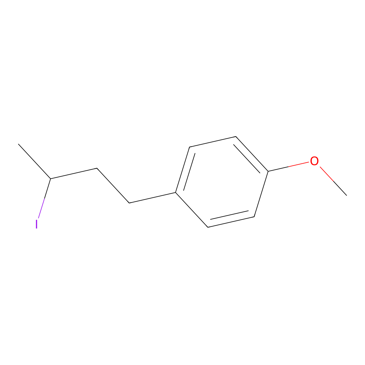 1-(3-Iodobutyl)-4-methoxybenzene molecular structure, CAS 1383841-50-6