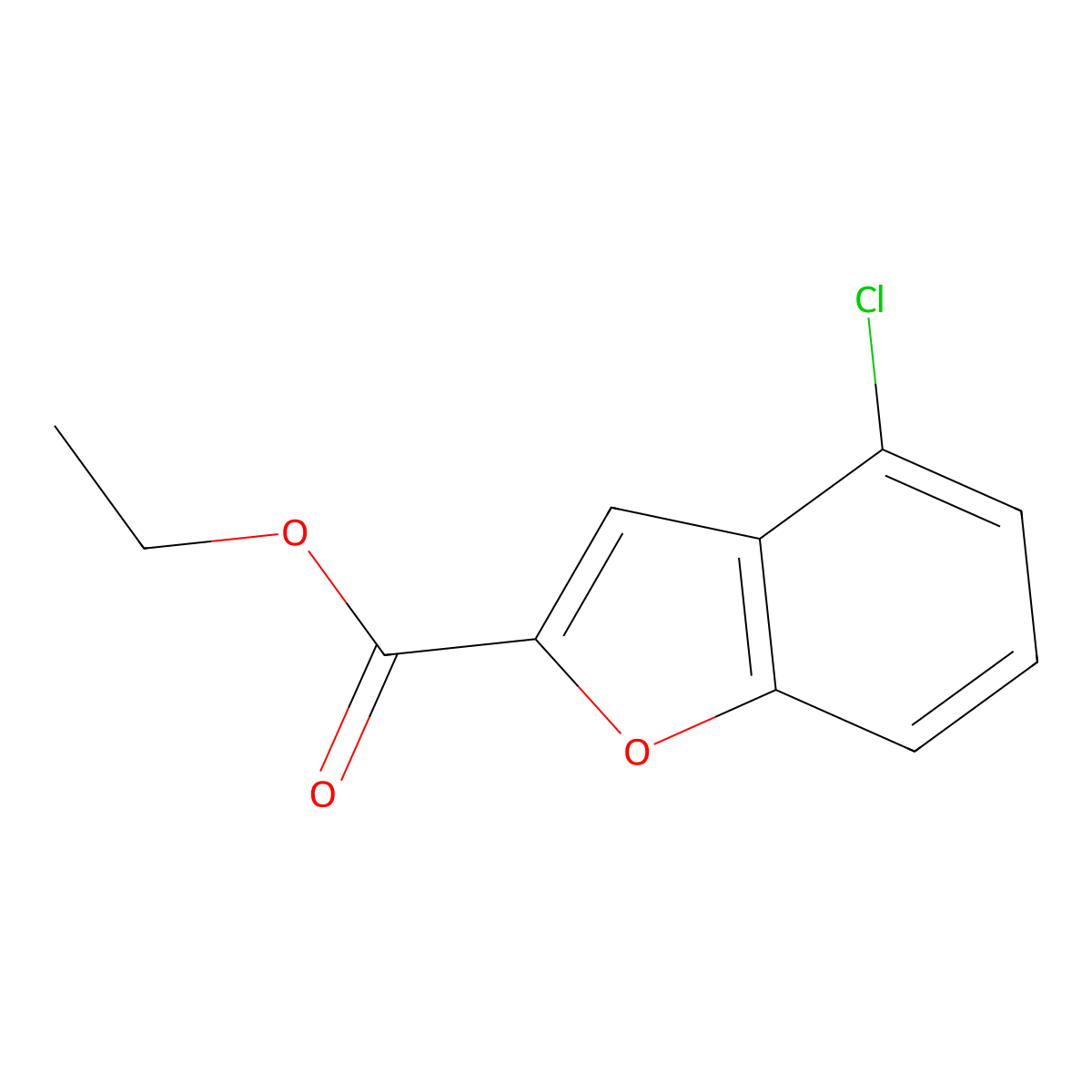 Ethyl 4-chlorobenzofuran-2-carboxylate molecular structure, CAS 1383842-58-7