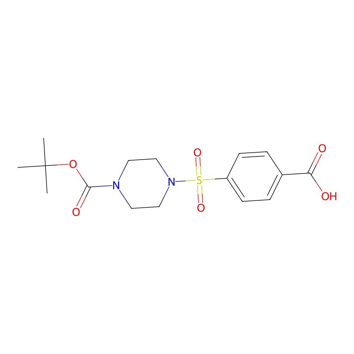 4-((4-((Tert-butoxy)carbonyl)piperazin-1-yl)sulfonyl)benzoic acid molecular structure, CAS 138385-00-9
