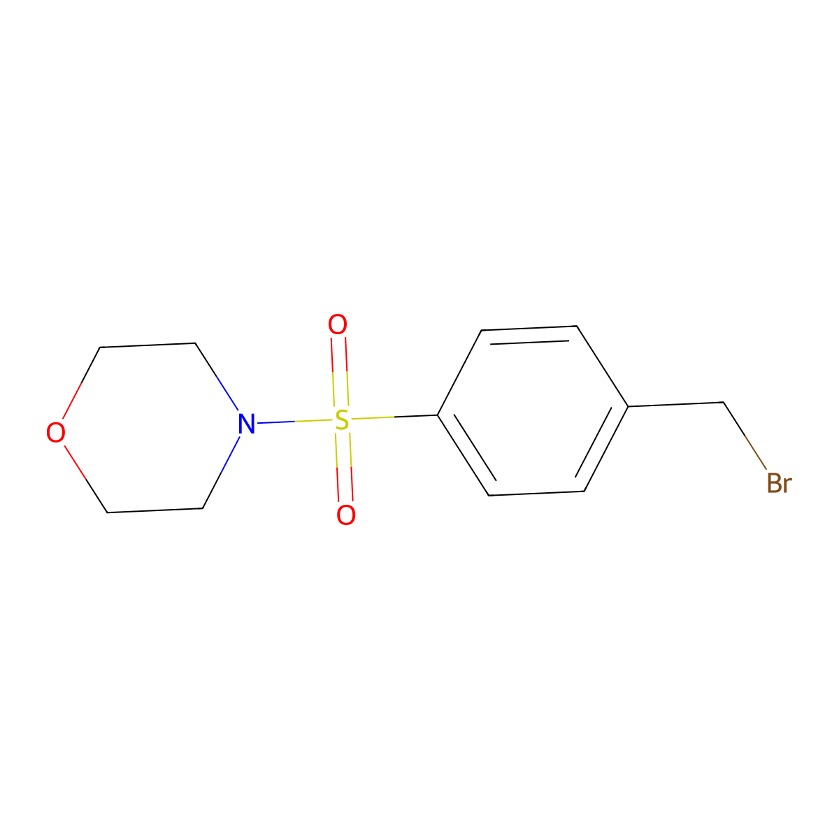 4-((4-(Bromomethyl)phenyl)sulfonyl)morpholine molecular structure, CAS 138385-04-3