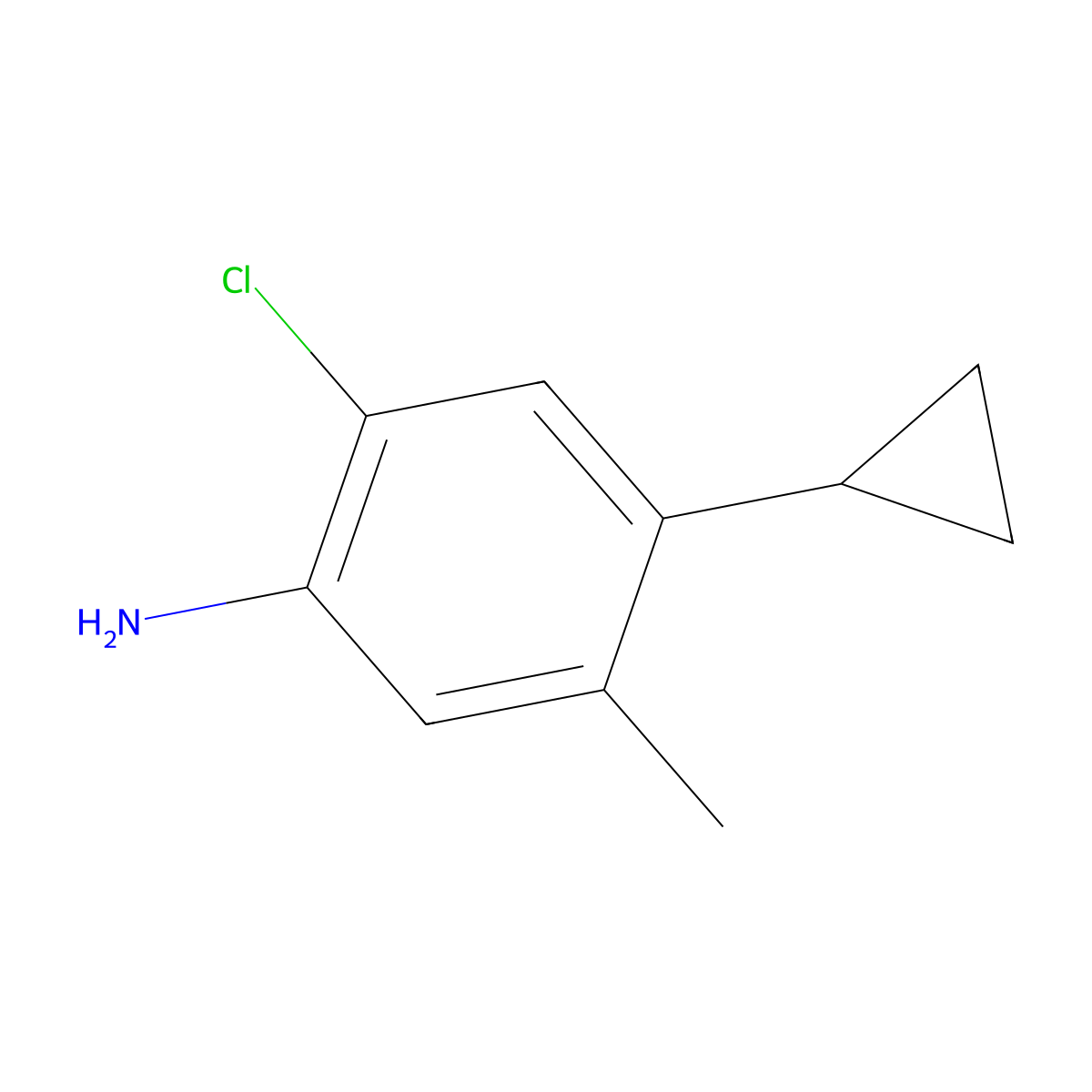 2-Chloro-4-cyclopropyl-5-methylaniline molecular structure, CAS 1383854-70-3