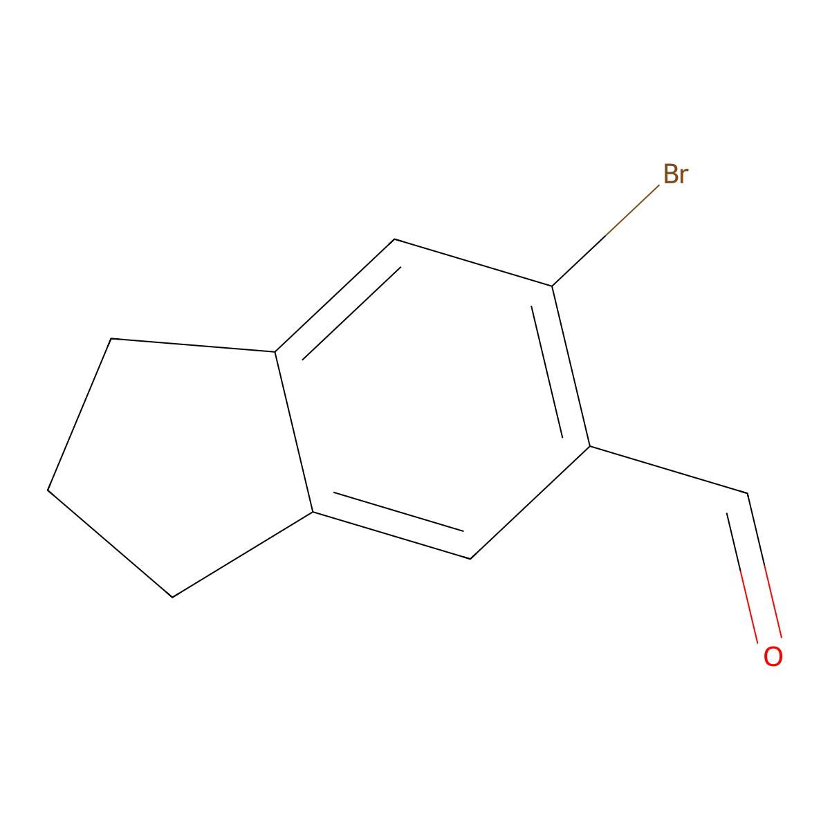 6-bromo-2,3-dihydro-1H-indene-5-carbaldehyde molecular structure, CAS 1383855-39-7
