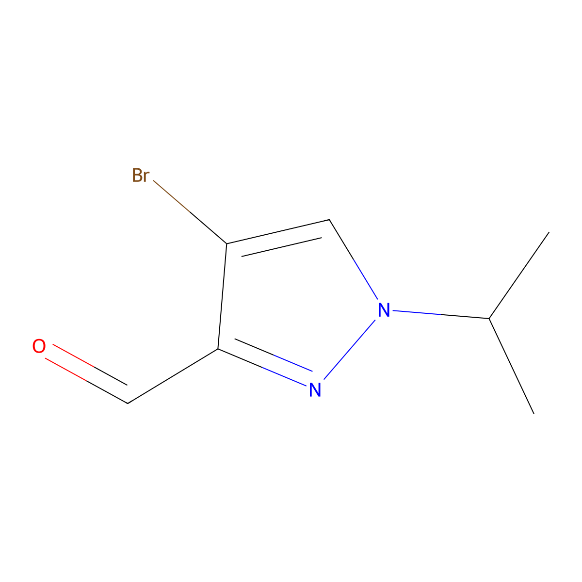 4-Bromo-1-isopropyl-1H-pyrazole-3-carbaldehyde molecular structure, CAS 1383855-42-2
