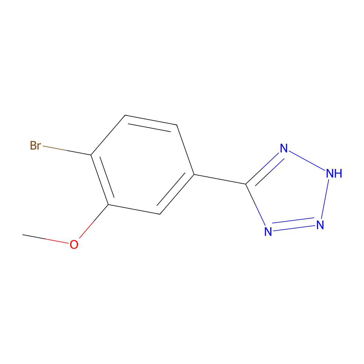 5-(4-Bromo-3-methoxyphenyl)-2H-tetrazole molecular structure, CAS 1383855-44-4