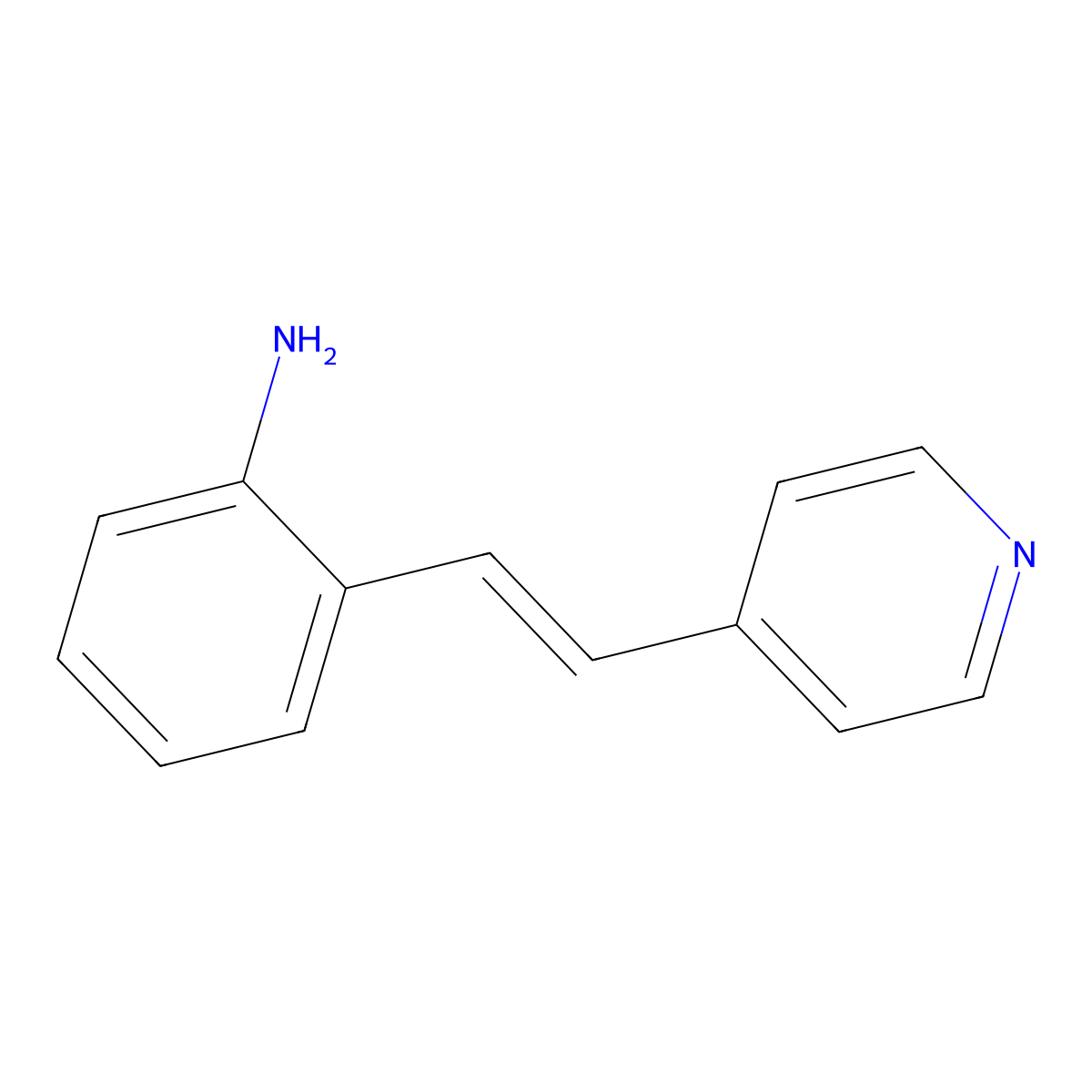 2-[(E)-2-(4-Pyridinyl)ethenyl]aniline molecular structure, CAS 138386-71-7