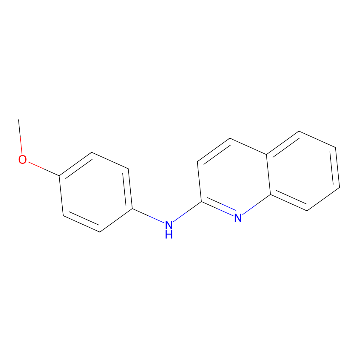 N-(4-methoxyphenyl)quinolin-2-amine molecular structure, CAS 138386-76-2