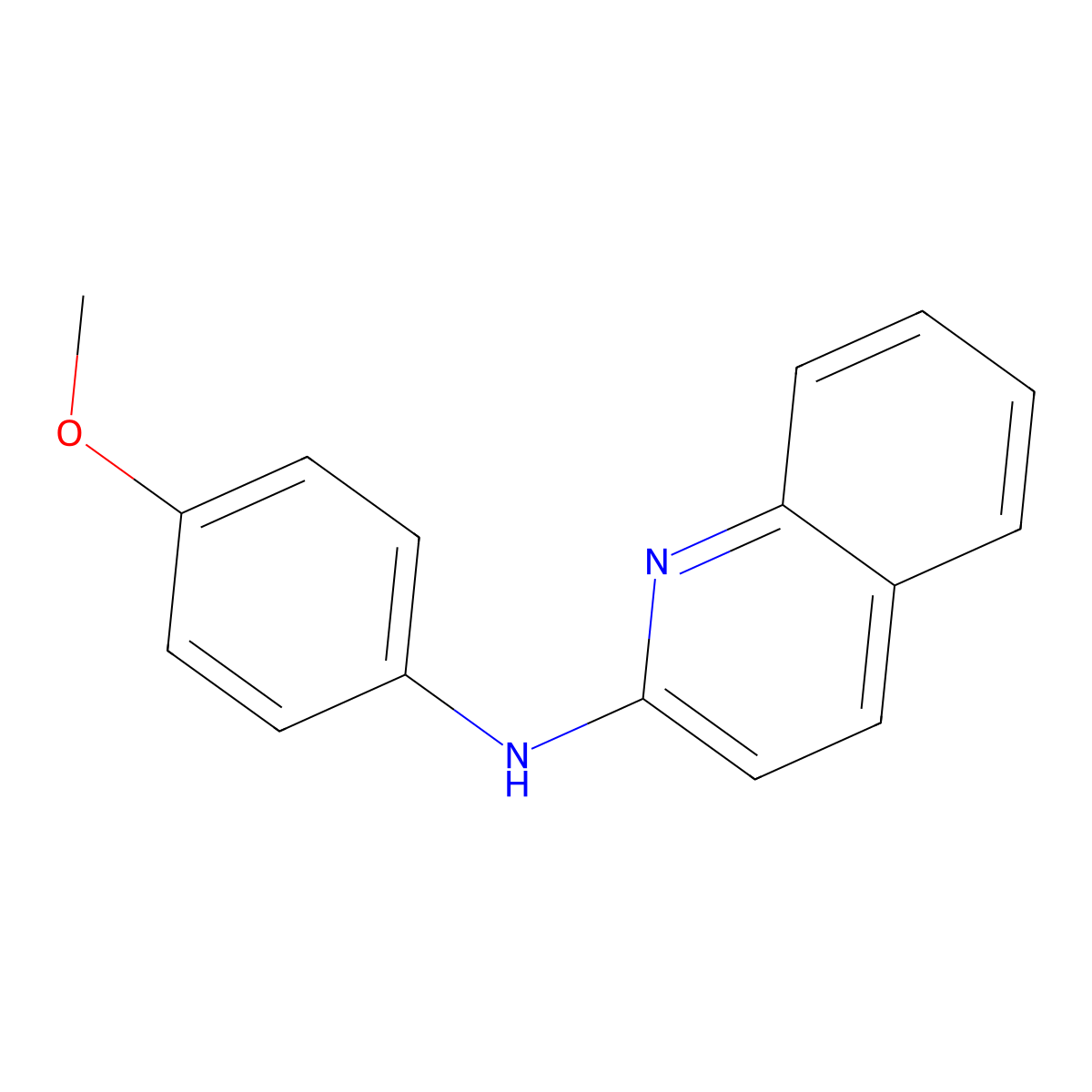 N-(4-methoxyphenyl)quinolin-2-amine molecular structure, CAS 138386-76-2