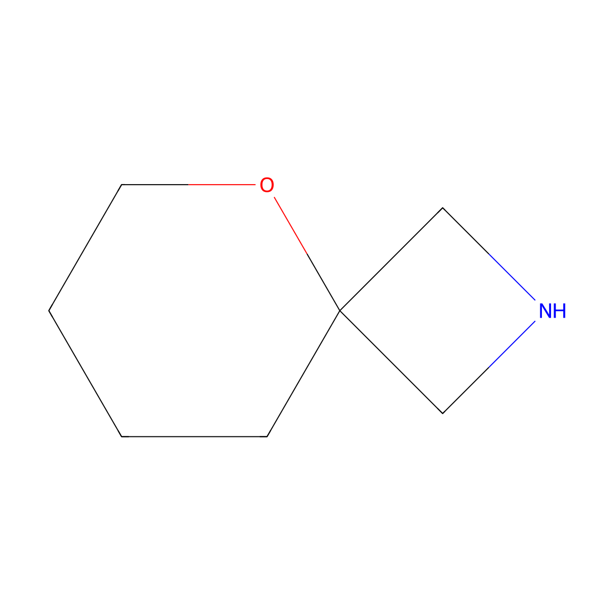 5-Oxa-2-azaspiro(3.5)nonane molecular structure, CAS 138387-19-6