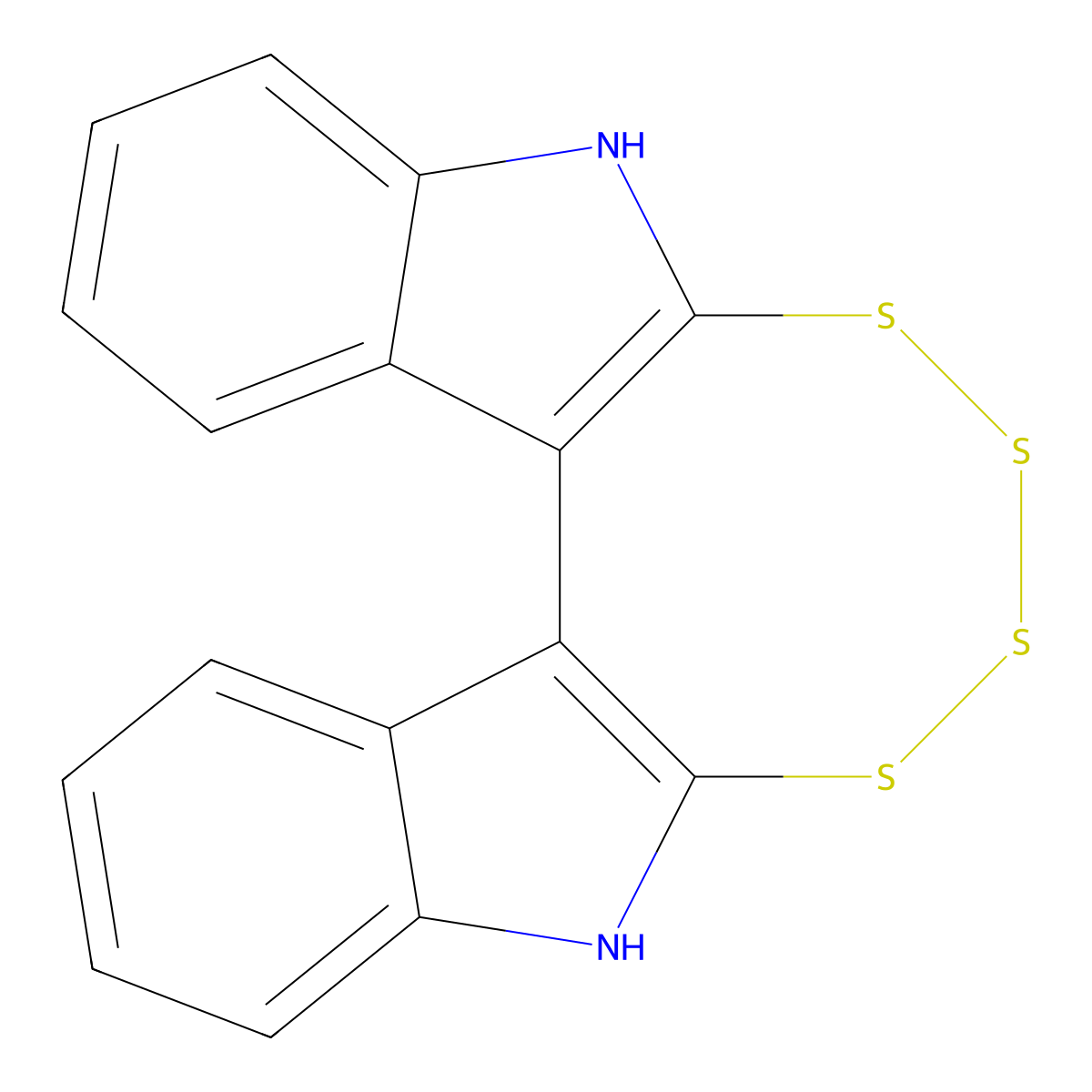 3,3'-Diindolyl-2,2'-tetrasulfide molecular structure, CAS 13839-92-4