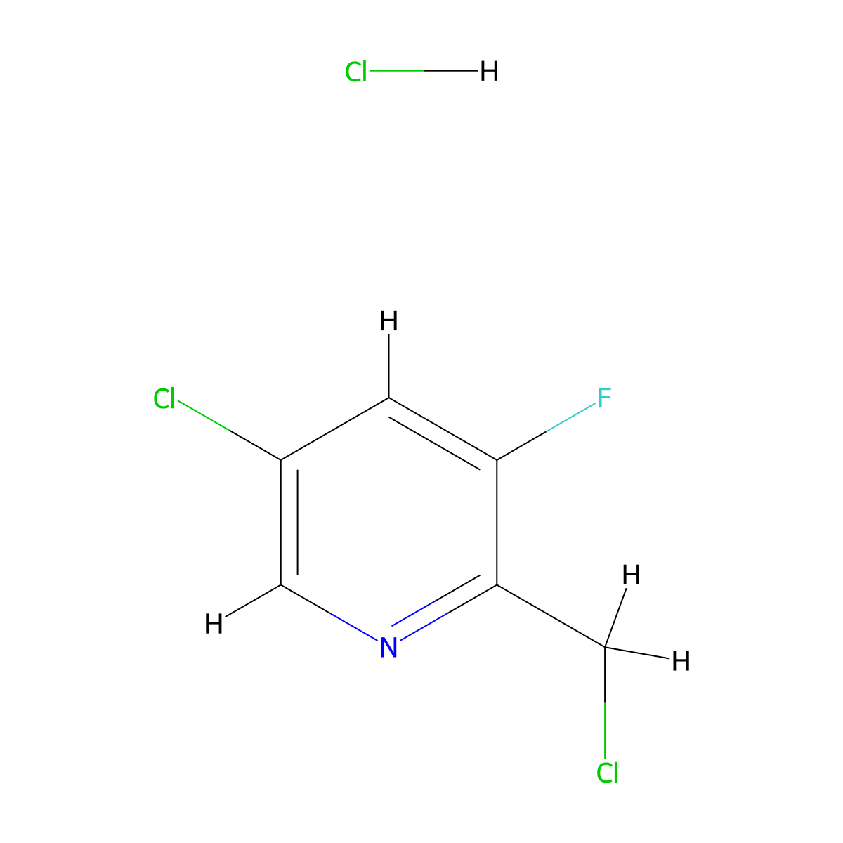 5-Chloro-2-(chloromethyl)-3-fluoropyridine hydrochloride molecular structure, CAS 1383924-64-8