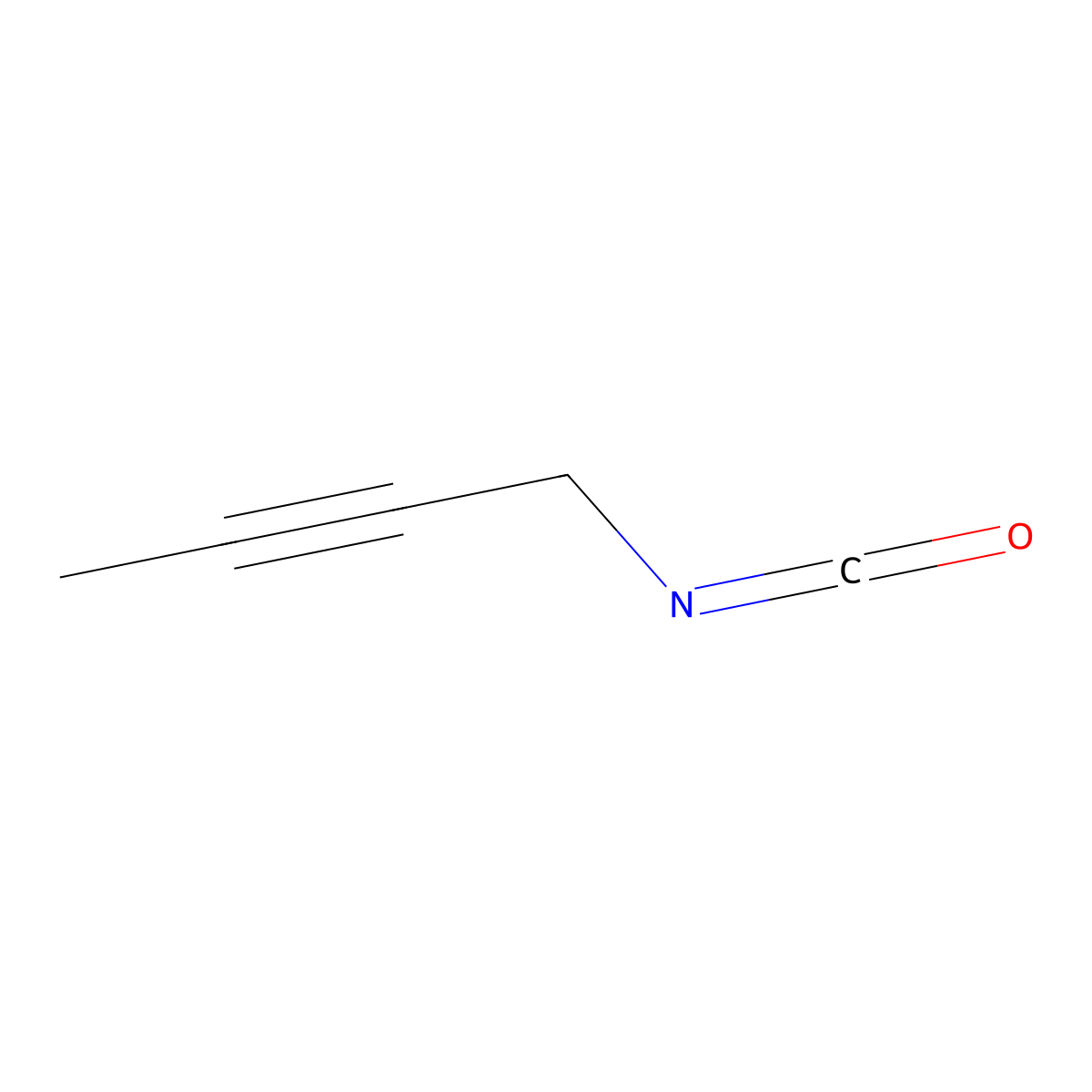 1-Isocyanatobut-2-yne molecular structure, CAS 1383939-40-9