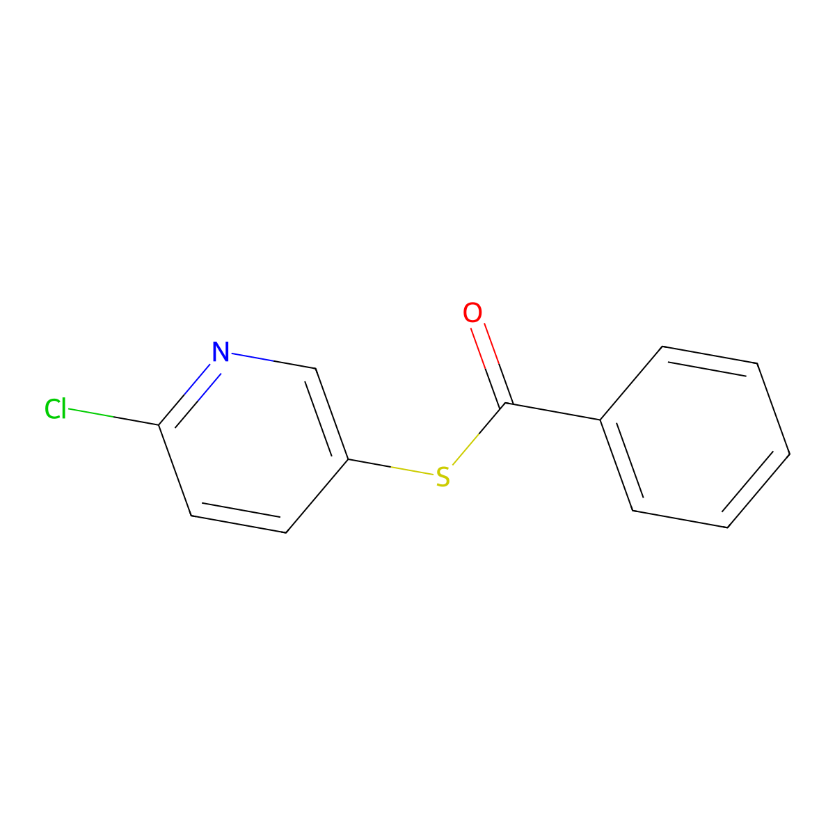 [(6-Chloropyridin-3-yl)sulfanyl](phenyl)methanone molecular structure, CAS 1383948-70-6