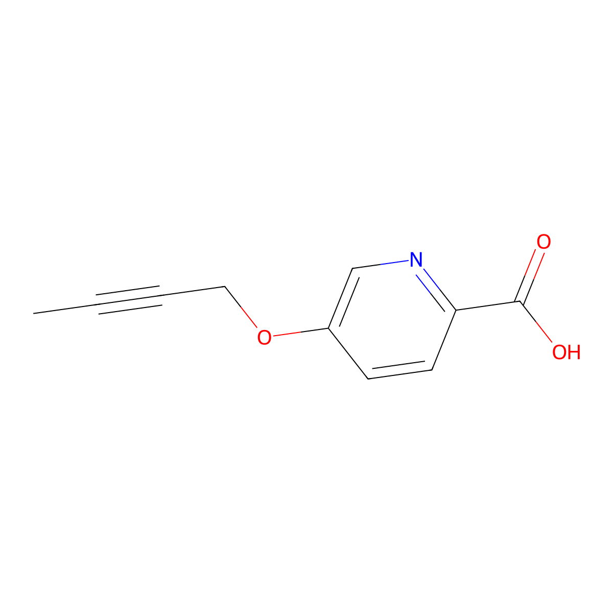 5-(But-2-ynyloxy)picolinic acid molecular structure, CAS 1383985-09-8