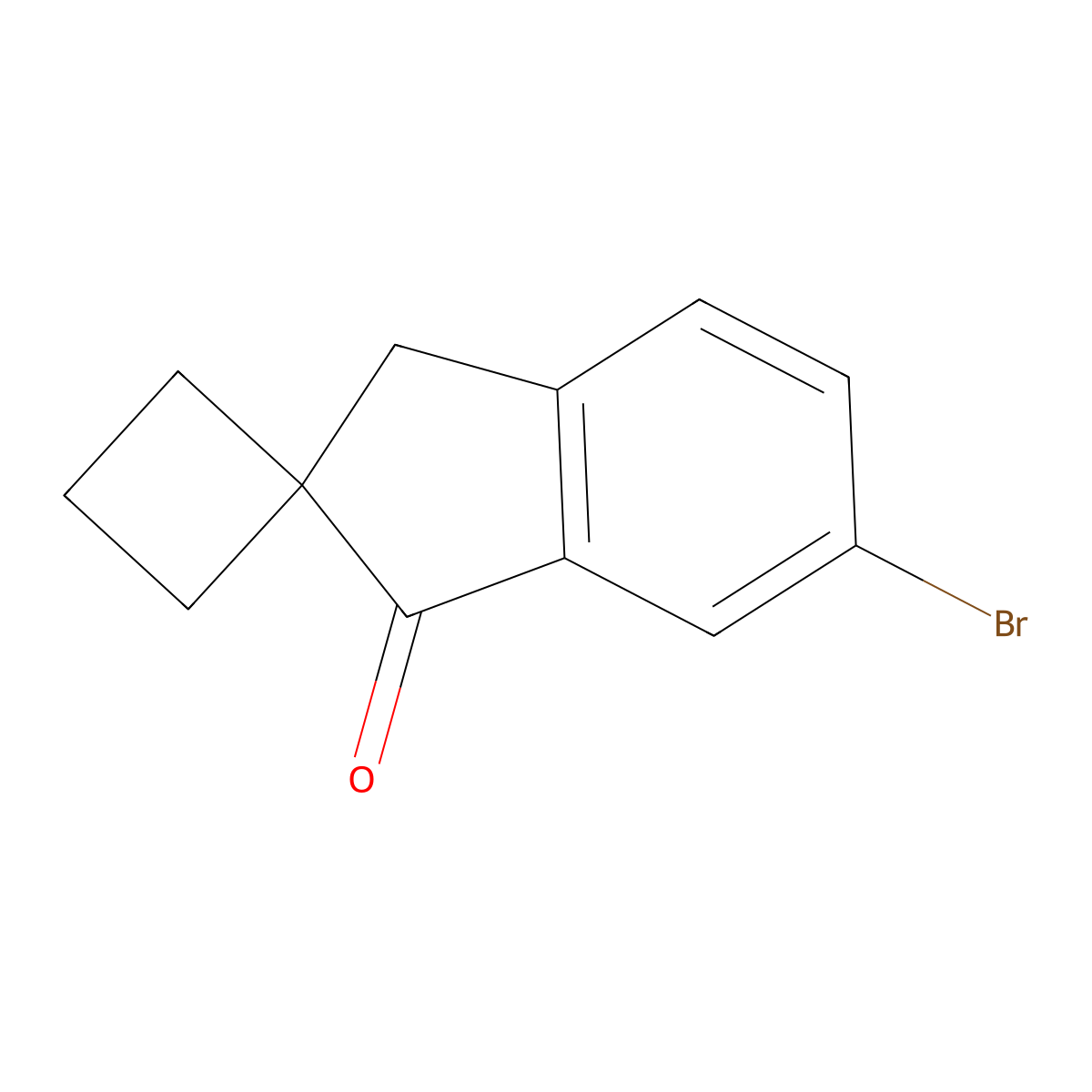 6'-Bromospiro[cyclobutane-1,2'-inden]-1'(3'H)-one molecular structure, CAS 1383985-14-5