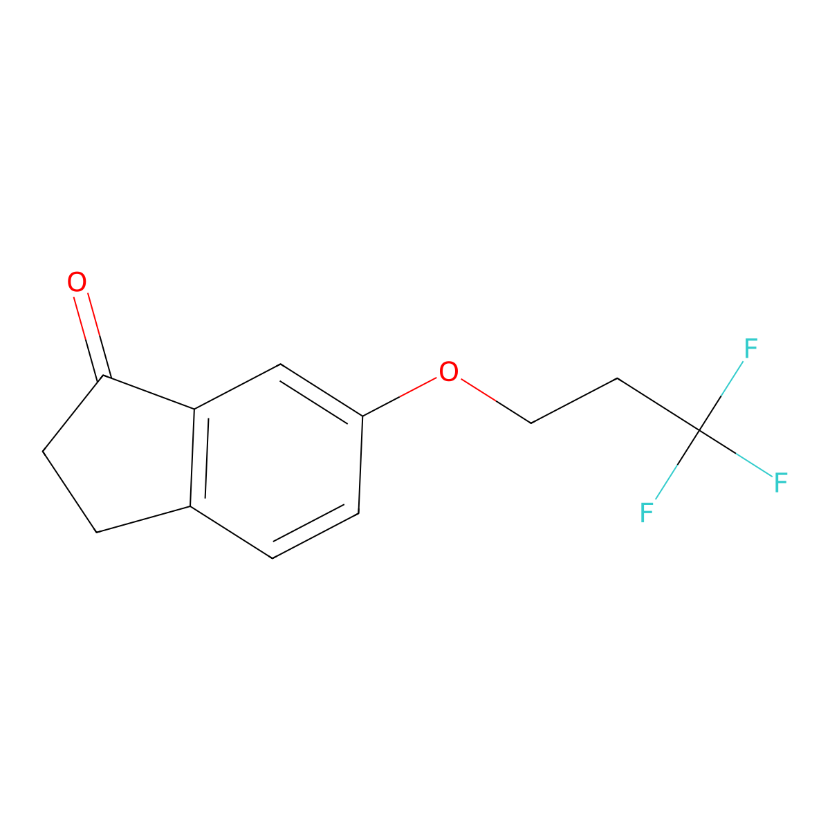 6-(3,3,3-trifluoropropoxy)-2,3-dihydro-1H-inden-1-one molecular structure, CAS 1383985-21-4