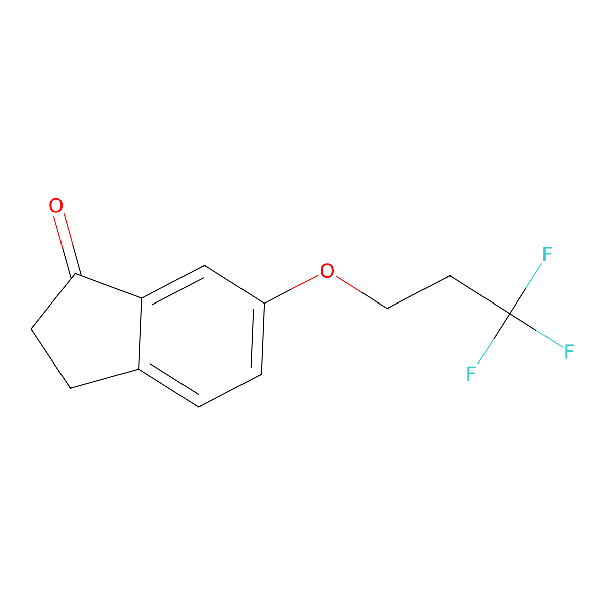 6-(3,3,3-trifluoropropoxy)-2,3-dihydro-1H-inden-1-one molecular structure, CAS 1383985-21-4