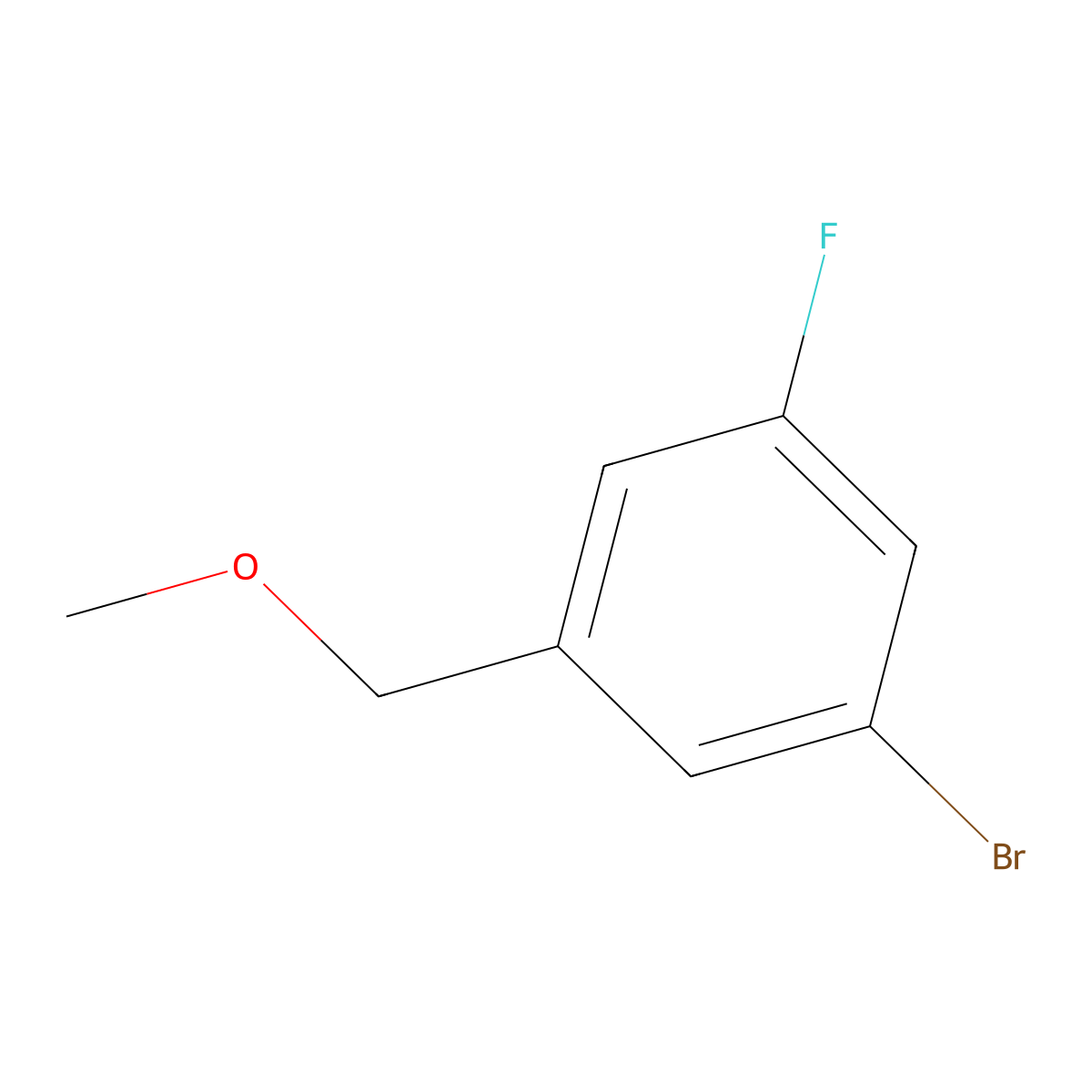 1-Bromo-3-fluoro-5-(methoxymethyl)benzene molecular structure, CAS 1383985-25-8